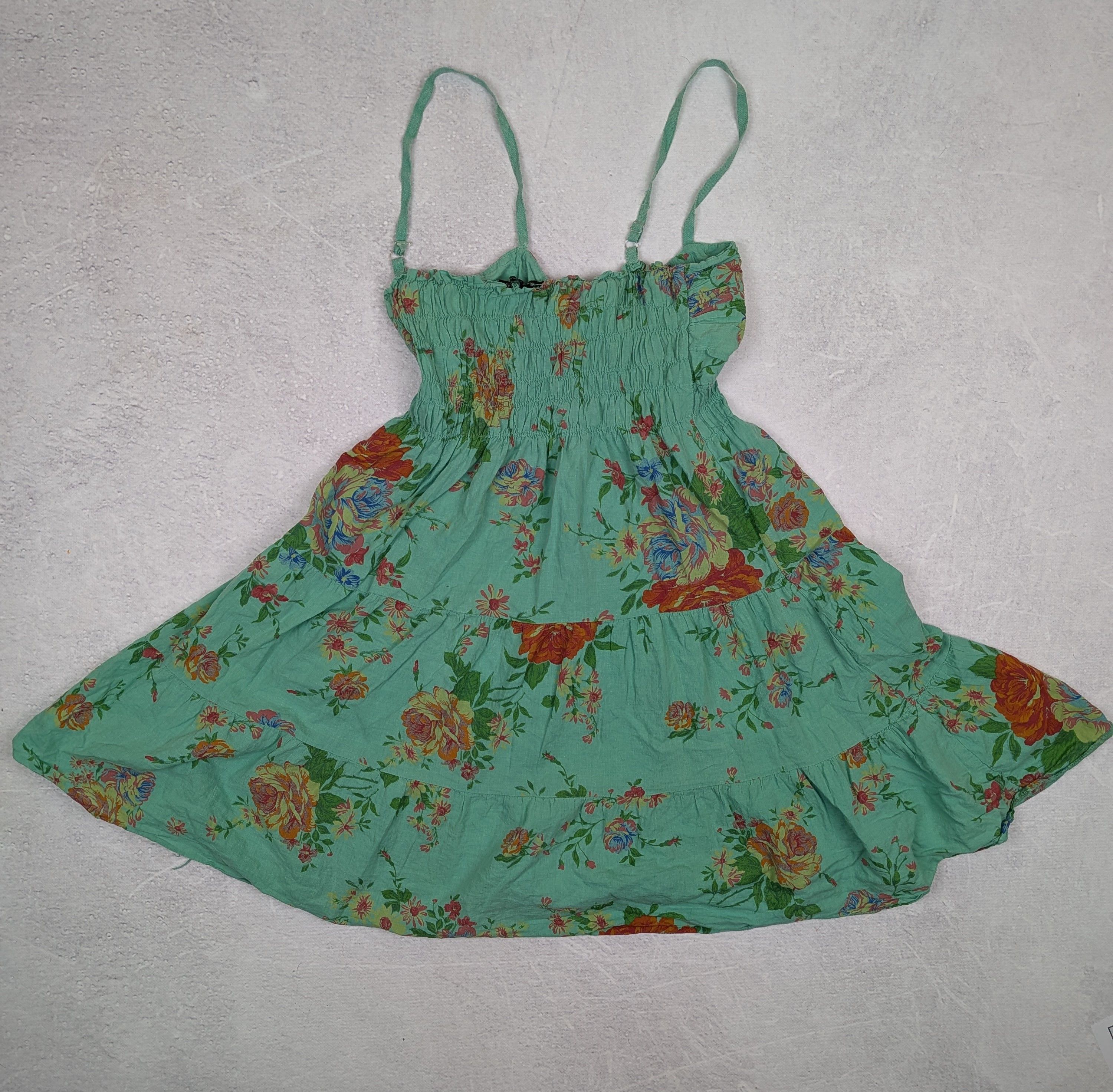Other Italian Smocked Floral Sundress M Y2K Cottagecore Midi Dress Size M / US 6-8 / IT 42-44 - 2 Thumbnail
