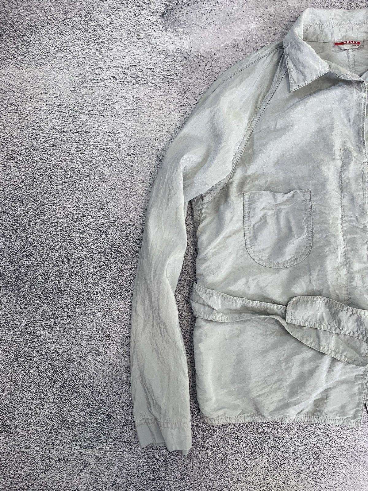 Prada Prada Women Light Jacket Silk Gray Made In Italy Size L / US 10 / IT 46 - 3 Thumbnail