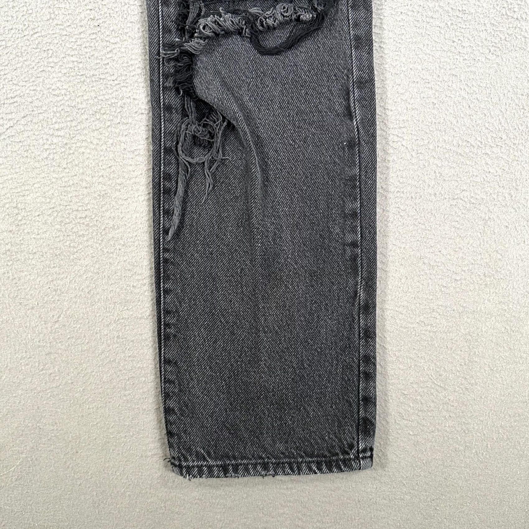 Pacsun Pacsun Jeans Womens 25 Gray Dad jean Baggy Straight Leg Distressed Button Fly Size 42" / US 20 - 7 Thumbnail