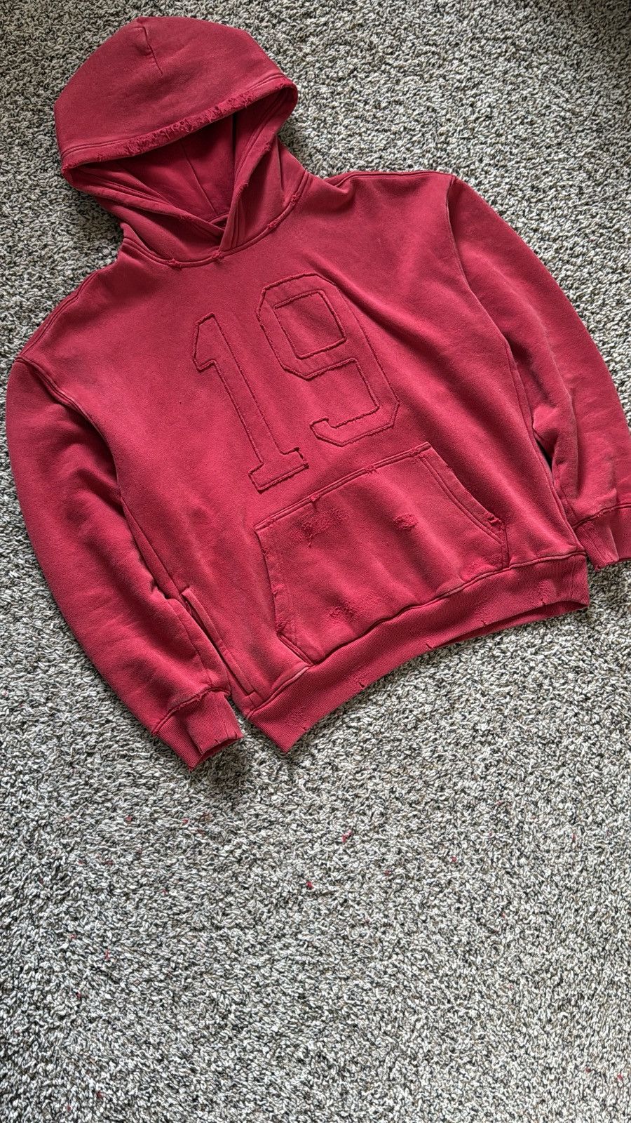 Vintage Vintage Distressed "19" Hoodie Size US S / EU 44-46 / 1 - 2 Thumbnail