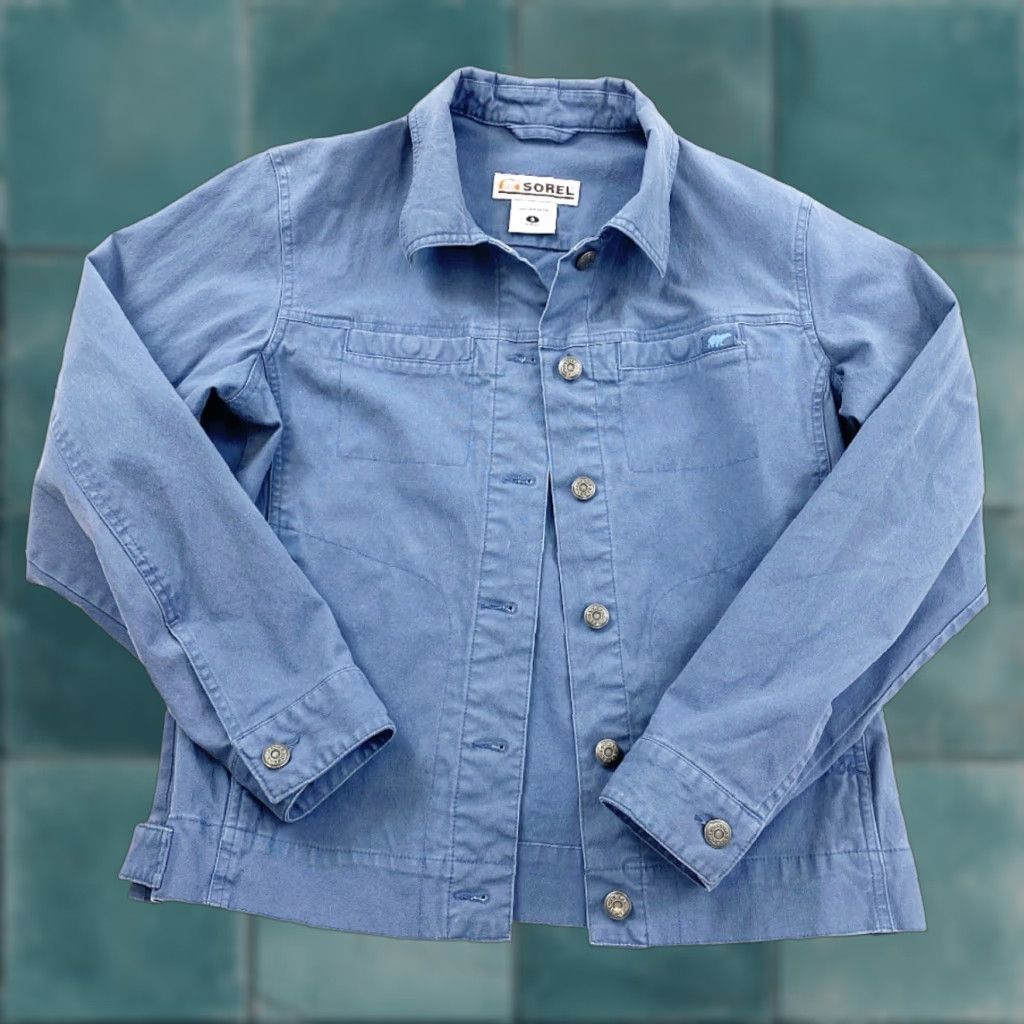 SOREL Sorel Jacket Womens Small Blue Light Weight Canvas Size S / US 4 / IT 40 - 1 Thumbnail