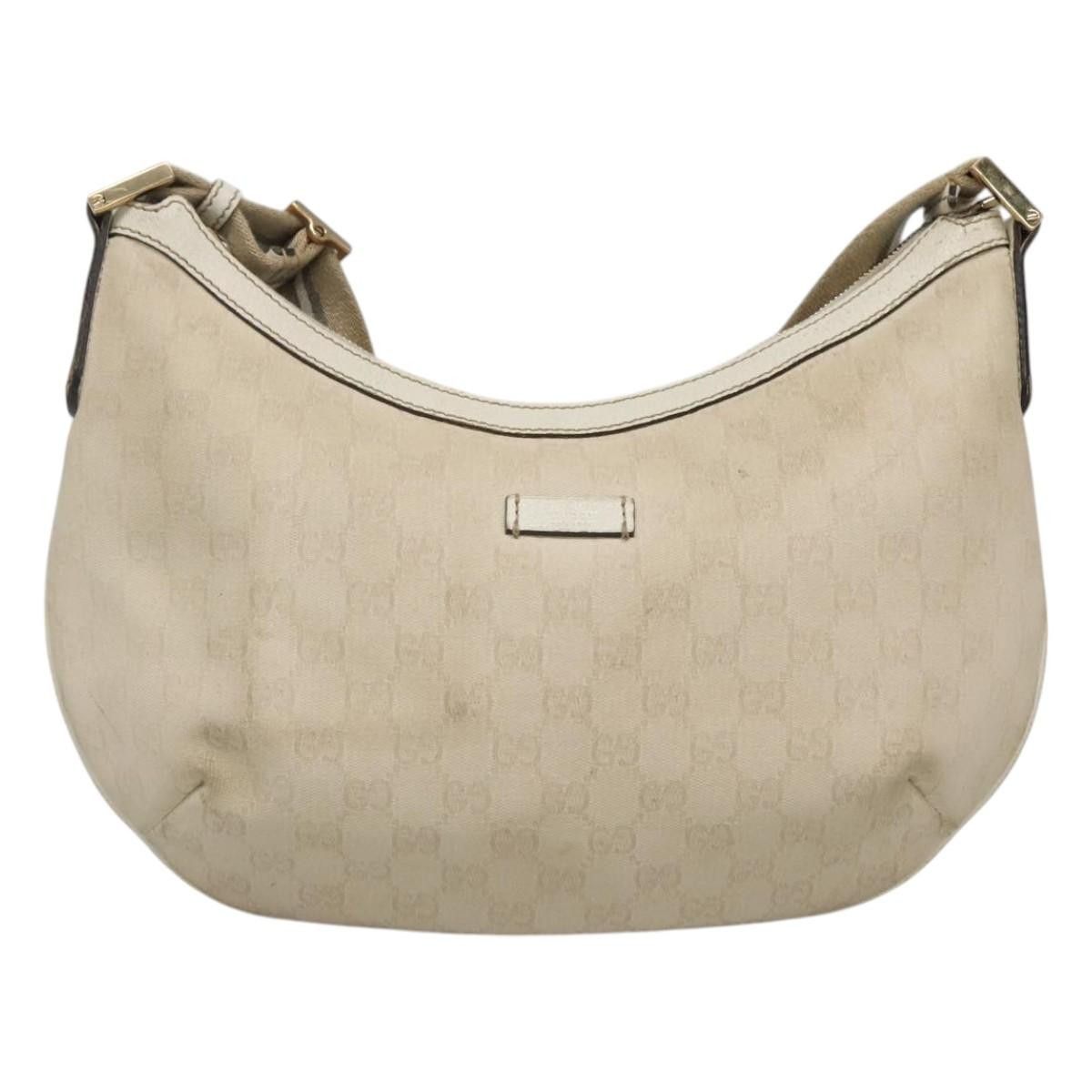 Gucci GUCCI GG Canvas Shoulder Bag White Gold Size ONE SIZE - 13 Thumbnail