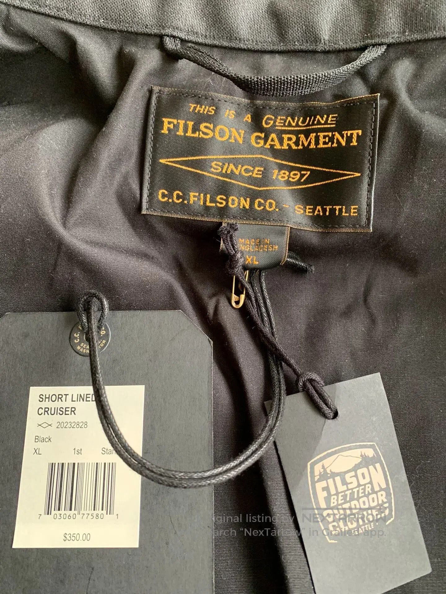 Filson FILSON Cruiser Waxed Canvas Jacket. Size US XL / EU 56 / 4 - 4 Thumbnail