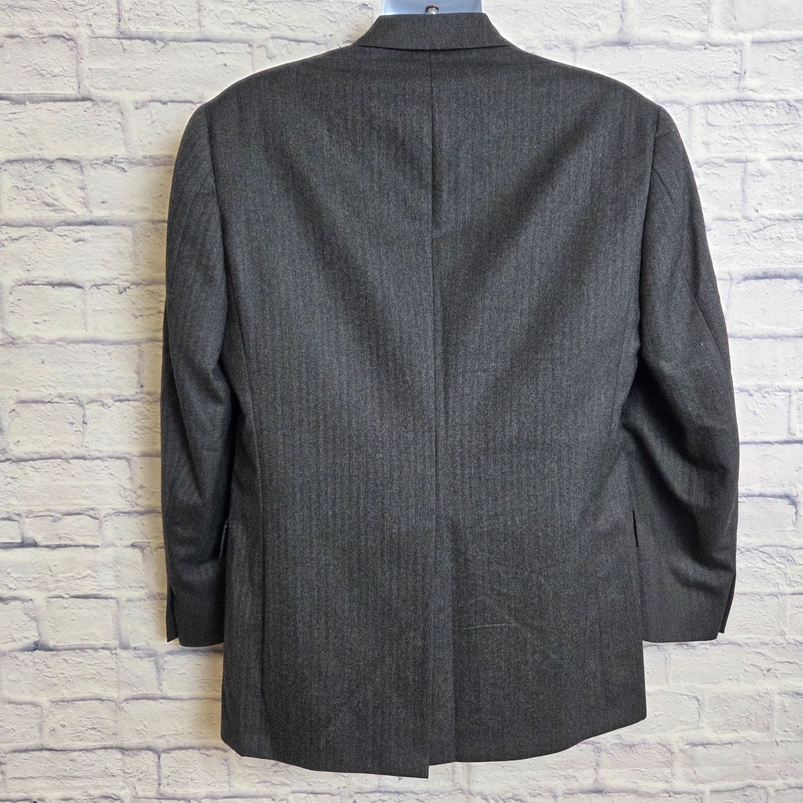 Hart Schaffner Marx Hart Schaffner Marx 41 Dark Gray Wool Blazer Sport Coat Size 40R - 3 Thumbnail