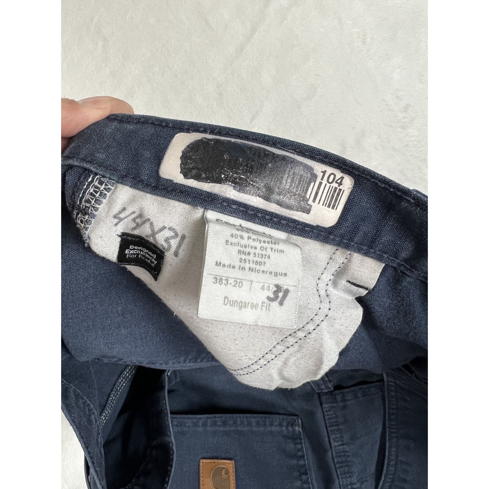 Carhartt Carhartt 383-20 Dungaree Work Pants Dark Blue Size 42x30 REA Size US 42 / EU 58 - 7 Thumbnail