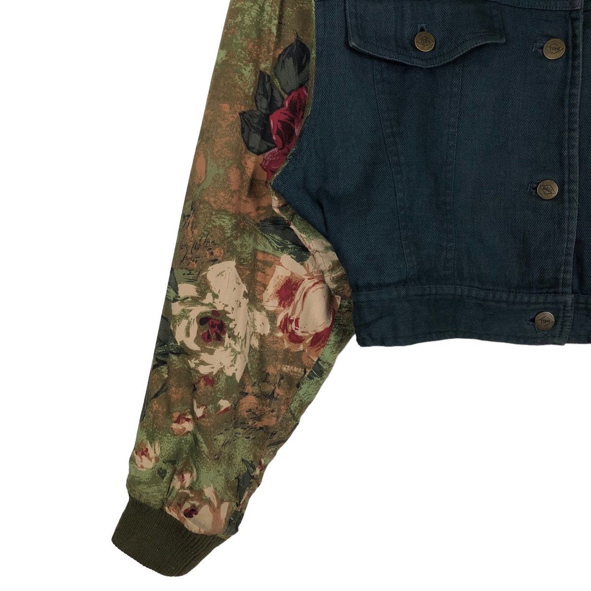 Japanese Brand 🔥90’s Rare Cropped Jacket Ball Donna Japan Floral Sleeve Size M / US 6-8 / IT 42-44 - 4 Thumbnail