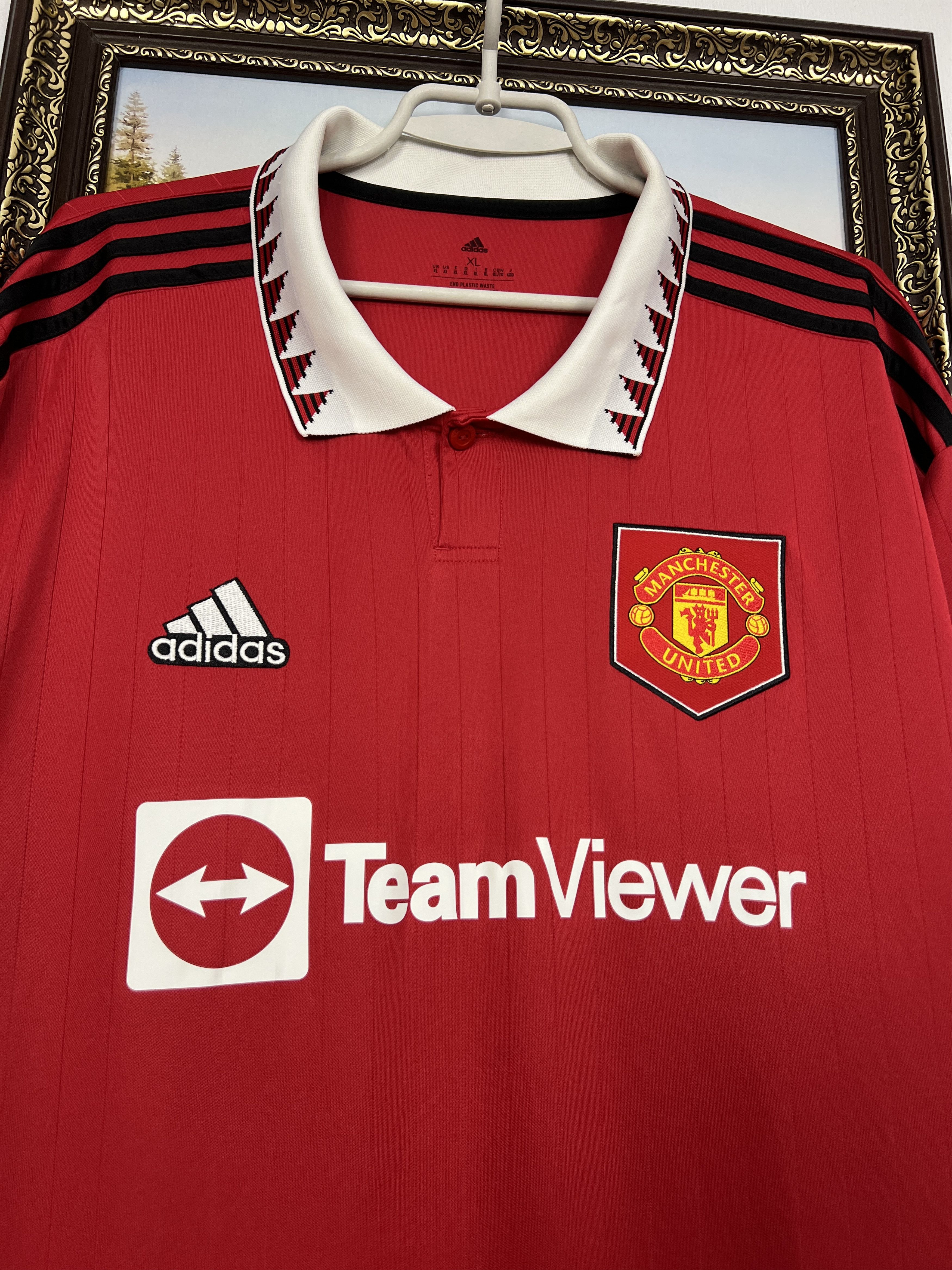 Adidas Manchester United football shirt 2022 Long Sleeve Jersey Size US XL / EU 56 / 4 - 3 Thumbnail