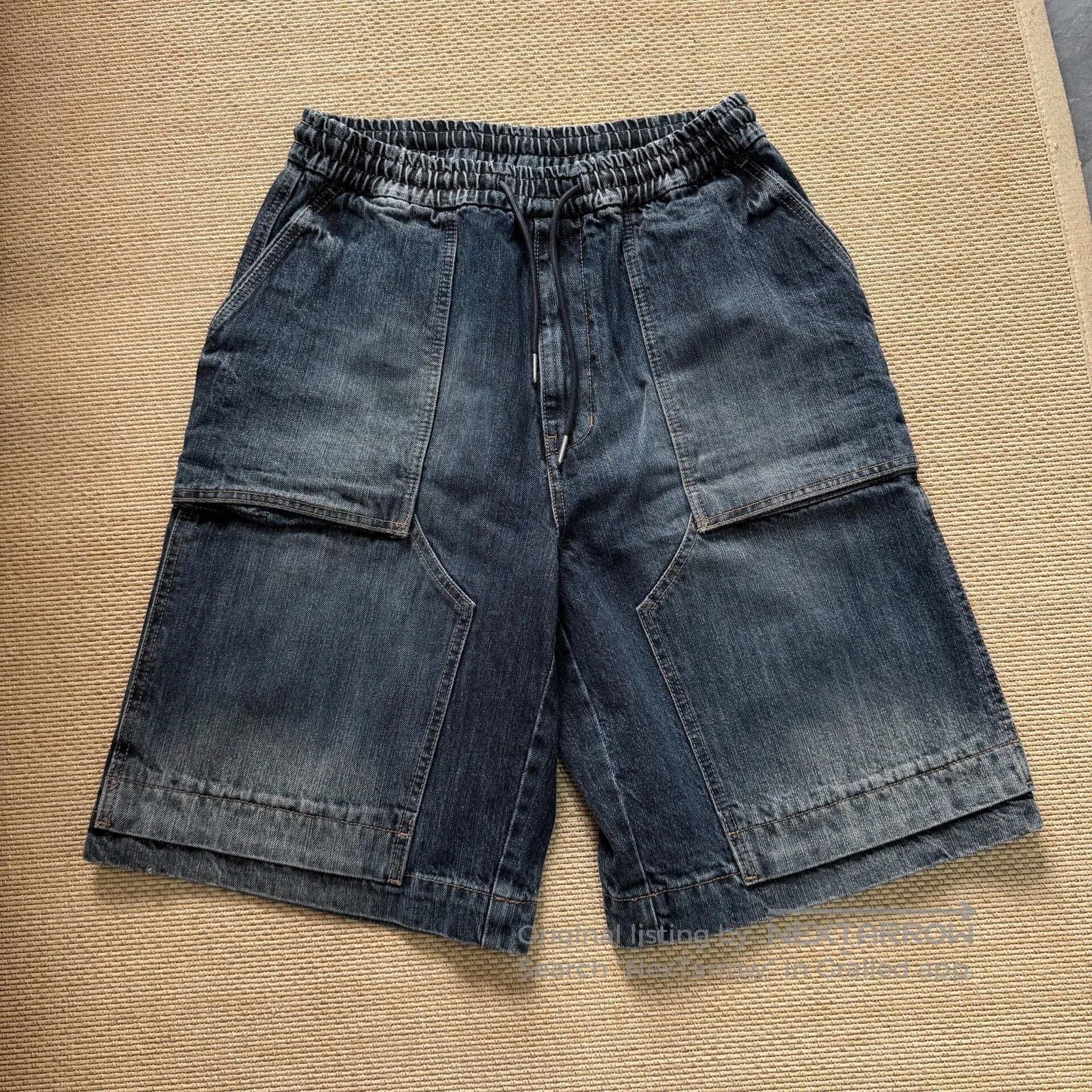 Juun.J Deep Blue Denim Shorts.