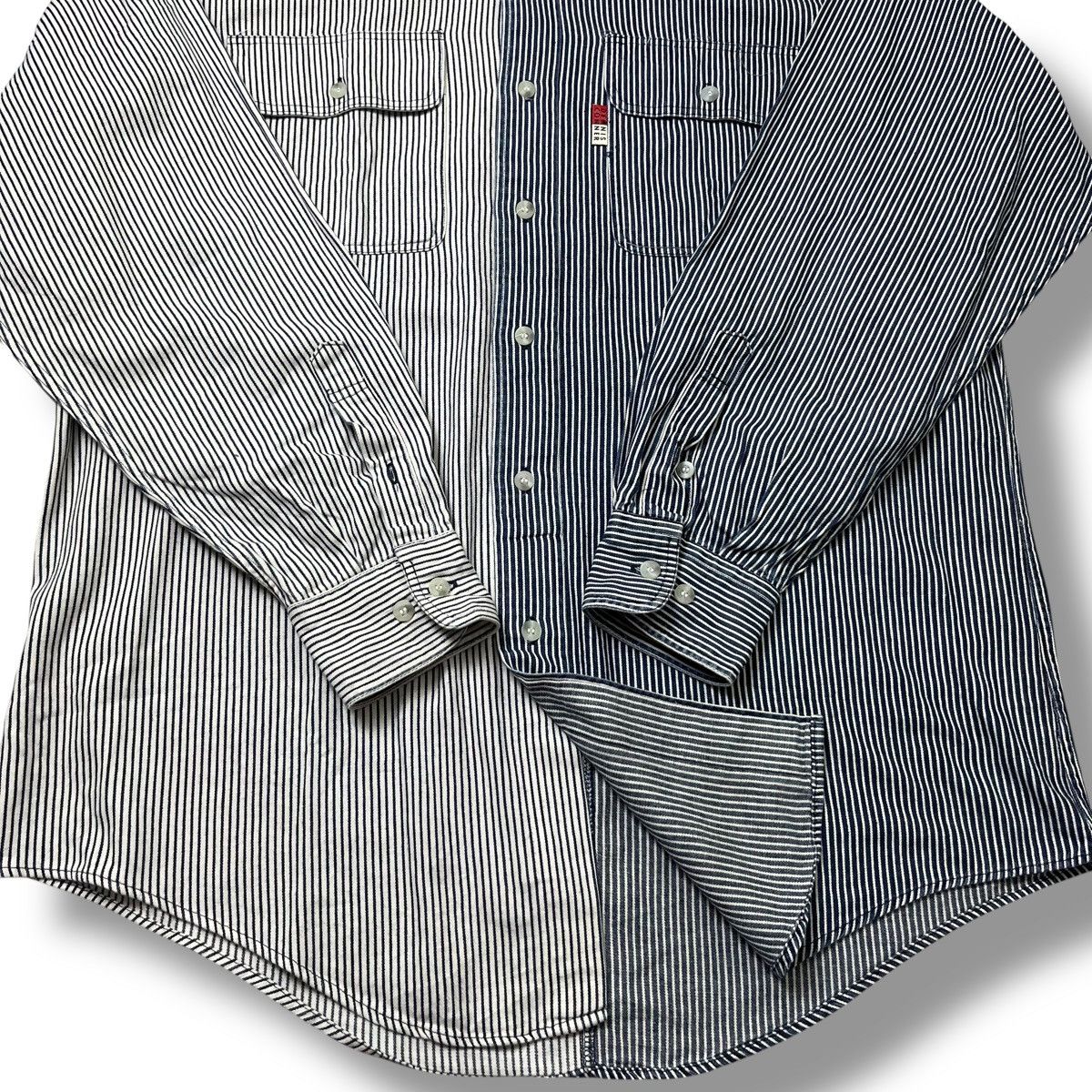 Kapital LAST DROP‼️90s Dennis Conner Split Stripe Button-Up /Needles Size US L / EU 52-54 / 3 - 8 Thumbnail