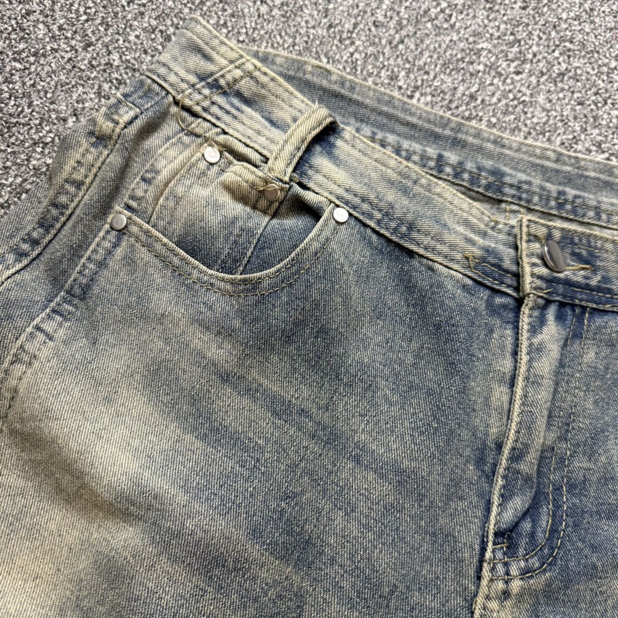Tornado Mart 🔥🔥🇯🇵 90s Japanese Dirty Faded Flared Jeans Size US 33 - 9 Thumbnail