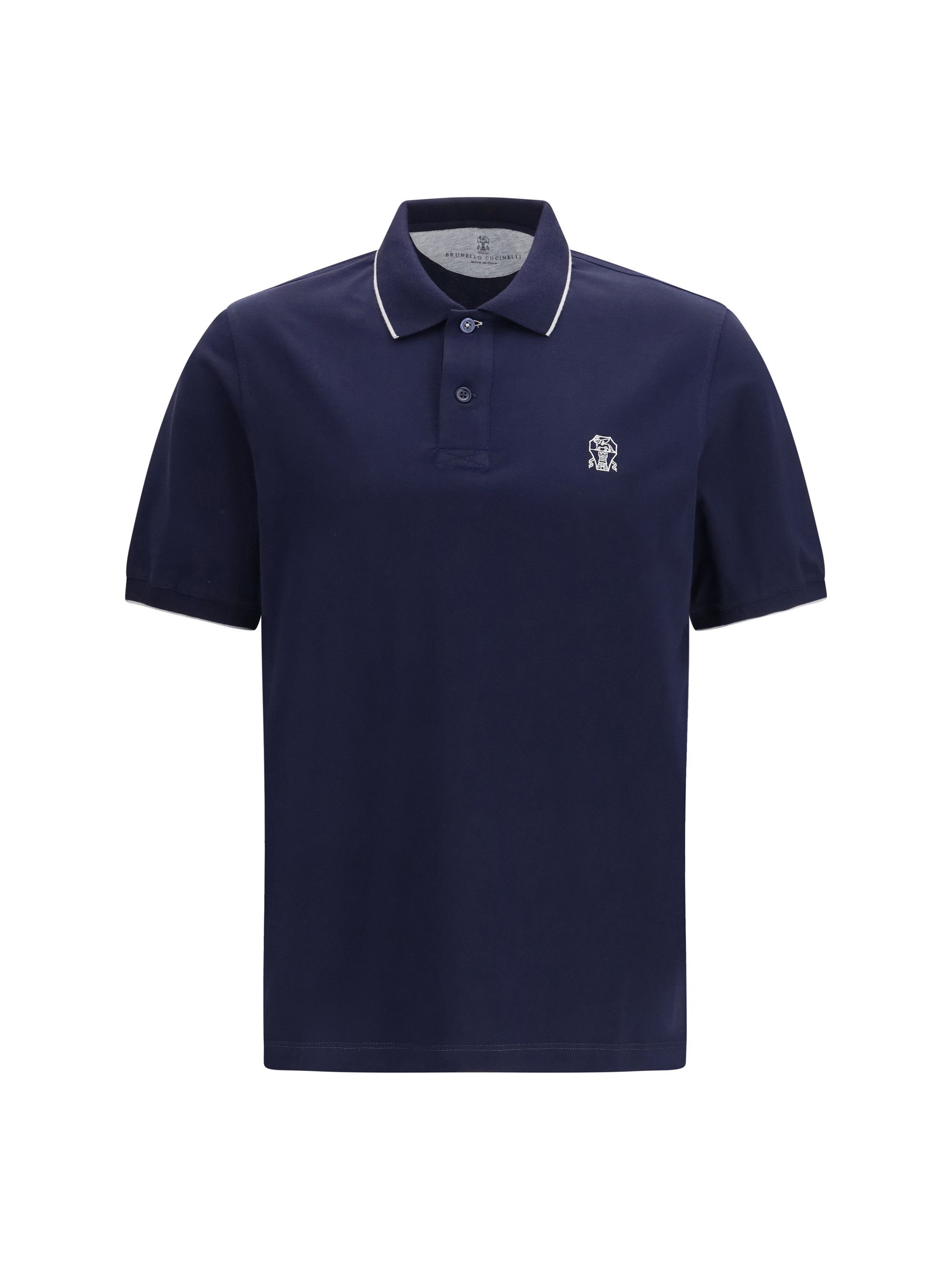 Brunello Cucinelli Polo in cotton jersey with short sleeves Size US S / EU 44-46 / 1 - 1 Thumbnail