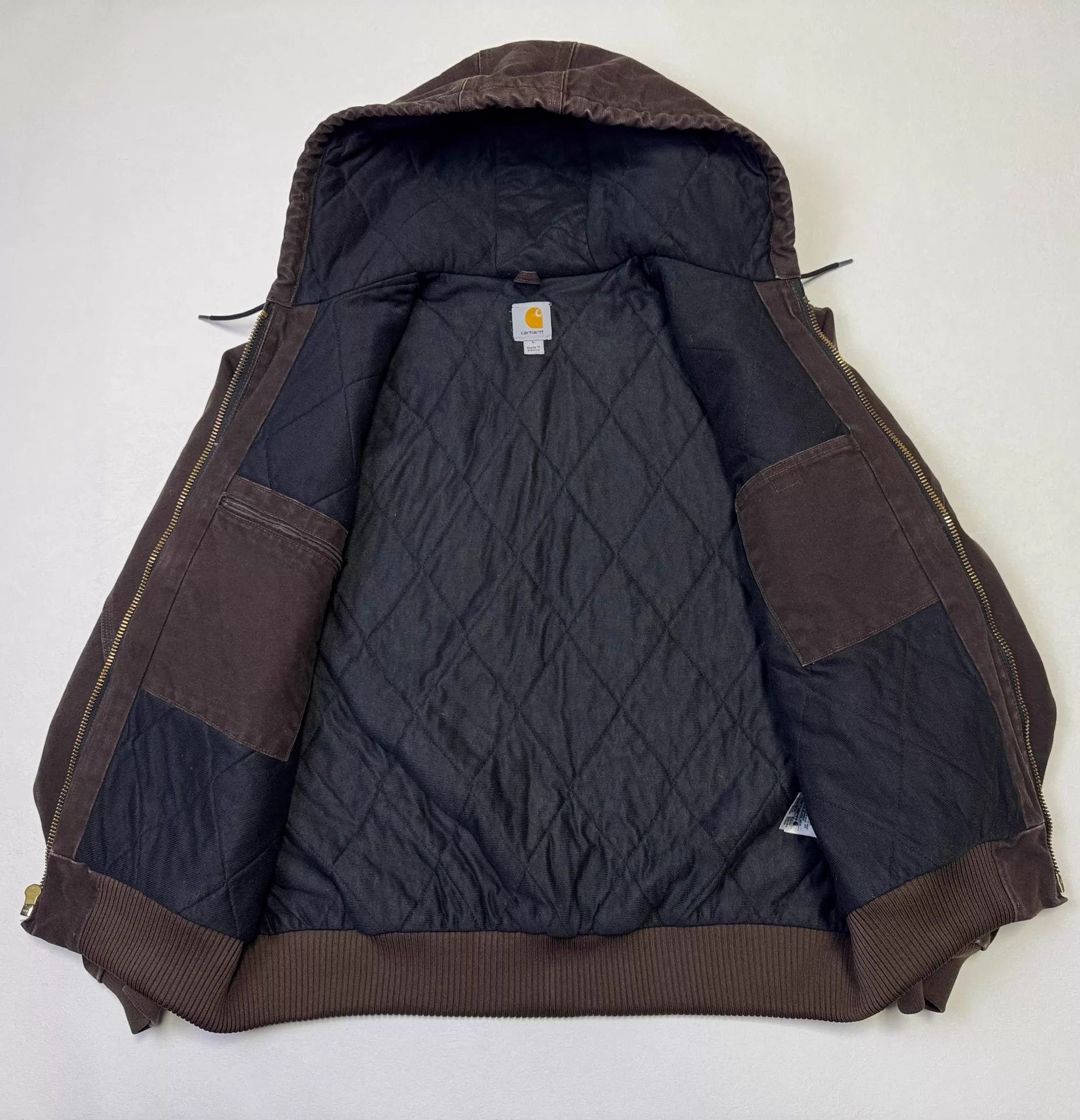 Carhartt Vintage Carhartt J130 DKB Brown L Hooded Workwear Size US L / EU 52-54 / 3 - 4 Thumbnail