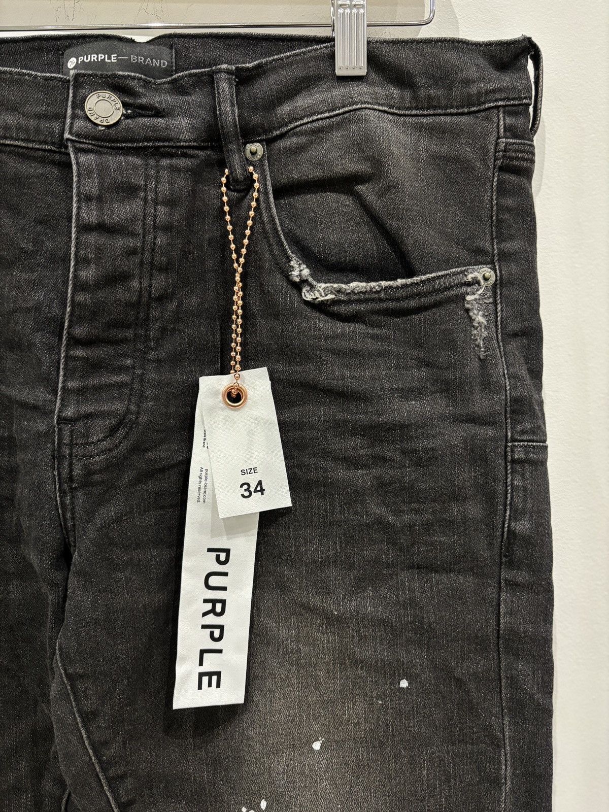 Purple Brand Purple Brand Overspray Jeans Black Size: 34 Size US 34 / EU 50 - 3 Thumbnail