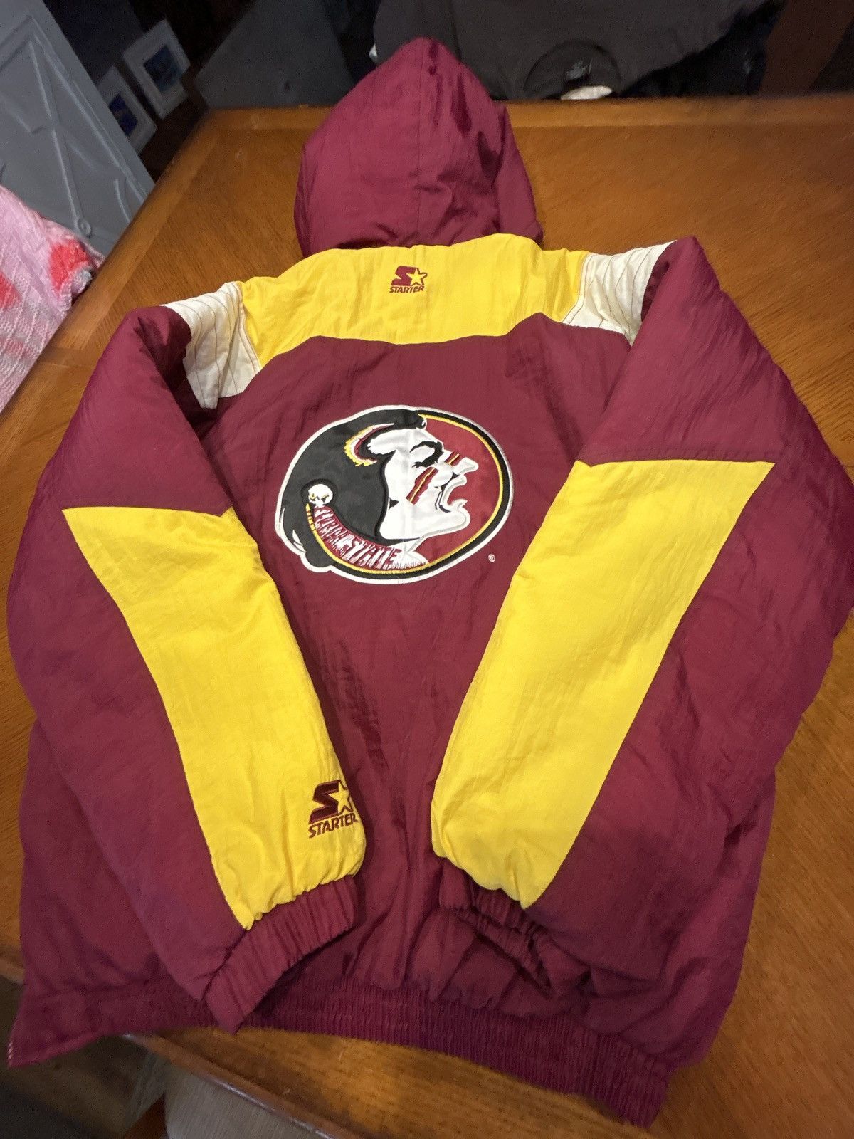 Vintage Vintage Florida State Seminoles Nylon Puffer Size US L / EU 52-54 / 3 - 3 Thumbnail