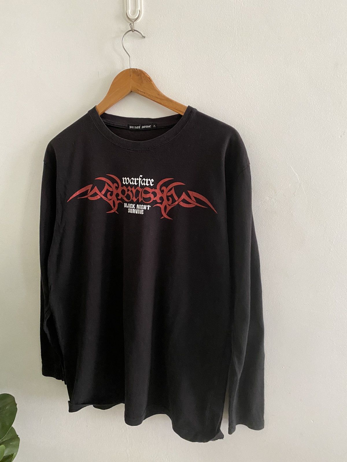 Hysteric Glamour × Seditionaries × Vintage Vintage BLACK NIGHT SURVIVE PUNK Sleeve Shirt nice design Size US L / EU 52-54 / 3 - 3 Thumbnail