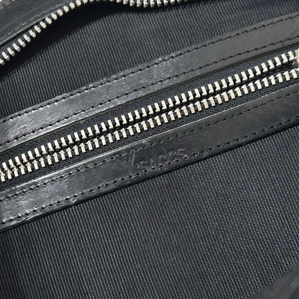 Yohji Yamamoto 702 00s Yohji Yamamoto Y'SACCS leather bag shoulder black Size ONE SIZE - 7 Thumbnail
