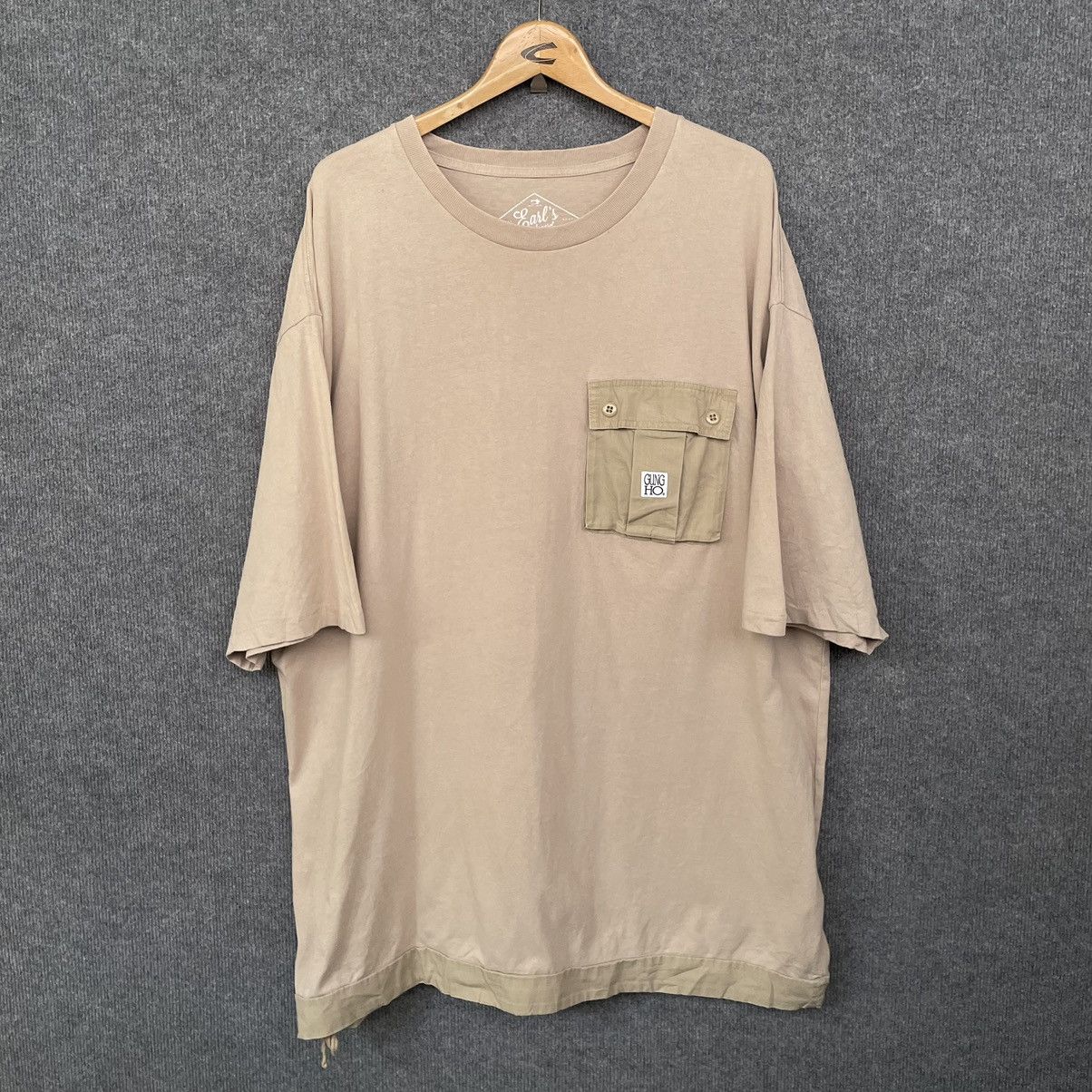 Japanese Brand × Vintage Gung Ho Military Single Pocket Blank Reissue T Shirt Size US XXL / EU 58 / 5 - 1 Thumbnail