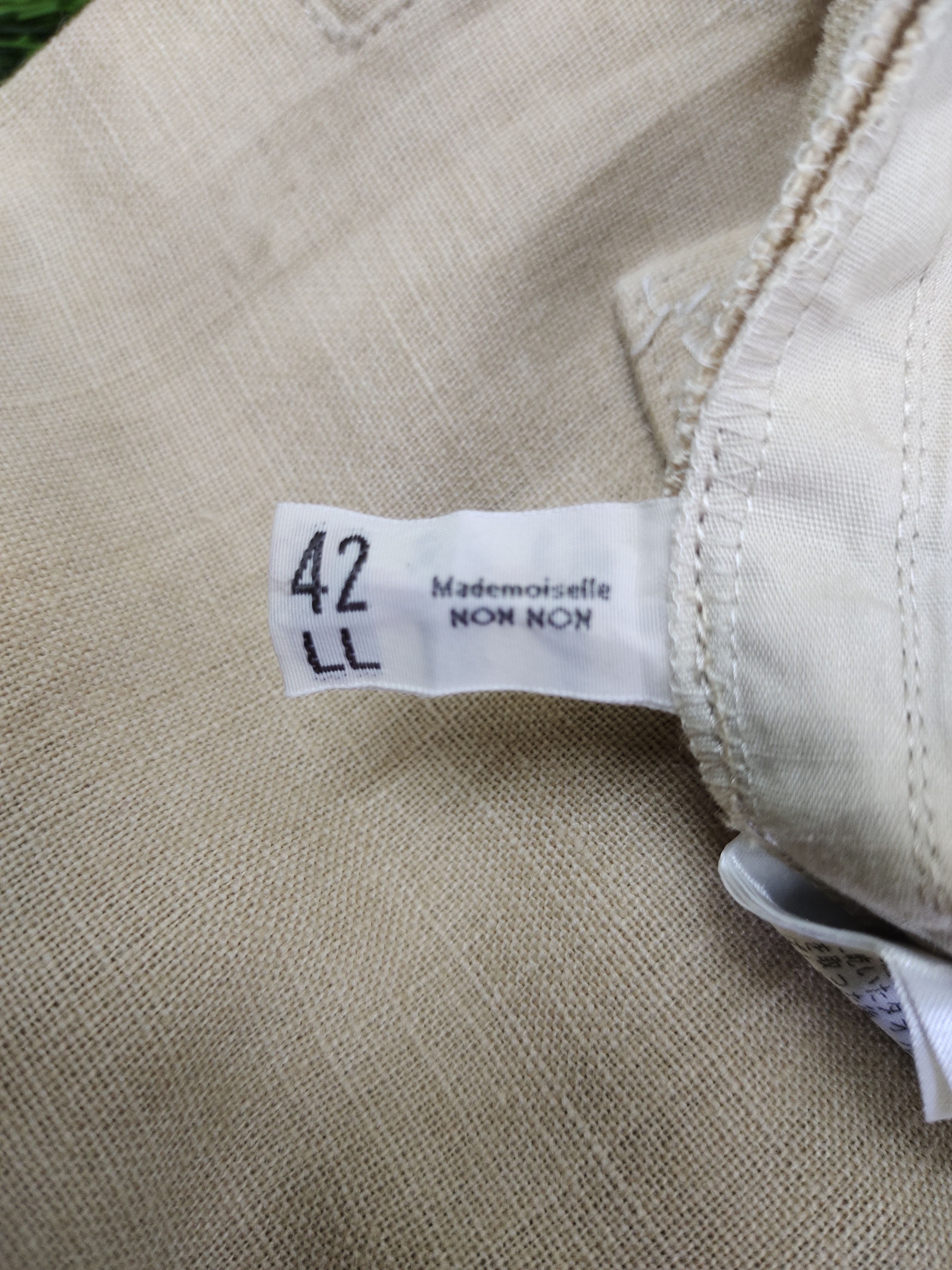 Mademoiselle Non Non Vintage 90s Mademoiselle Linen Trouser Pants Size US 29 - 18 Thumbnail