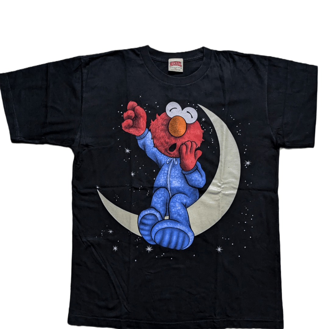 Vintage 90s Elmo Sesame Street Cartoon Tee Shirt Glow In The Dark Size US XL / EU 56 / 4 - 1 Thumbnail