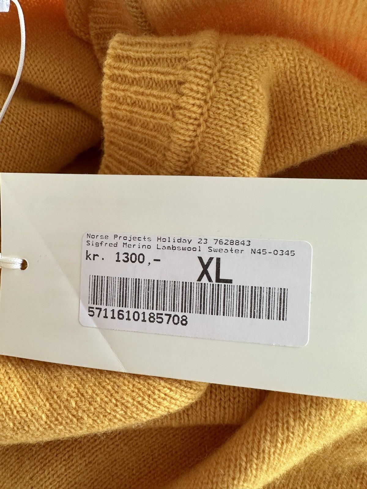 Norse Projects Norse Projects Sigfred Merino Wool Yellow Jumper Size US XL / EU 56 / 4 - 8 Thumbnail
