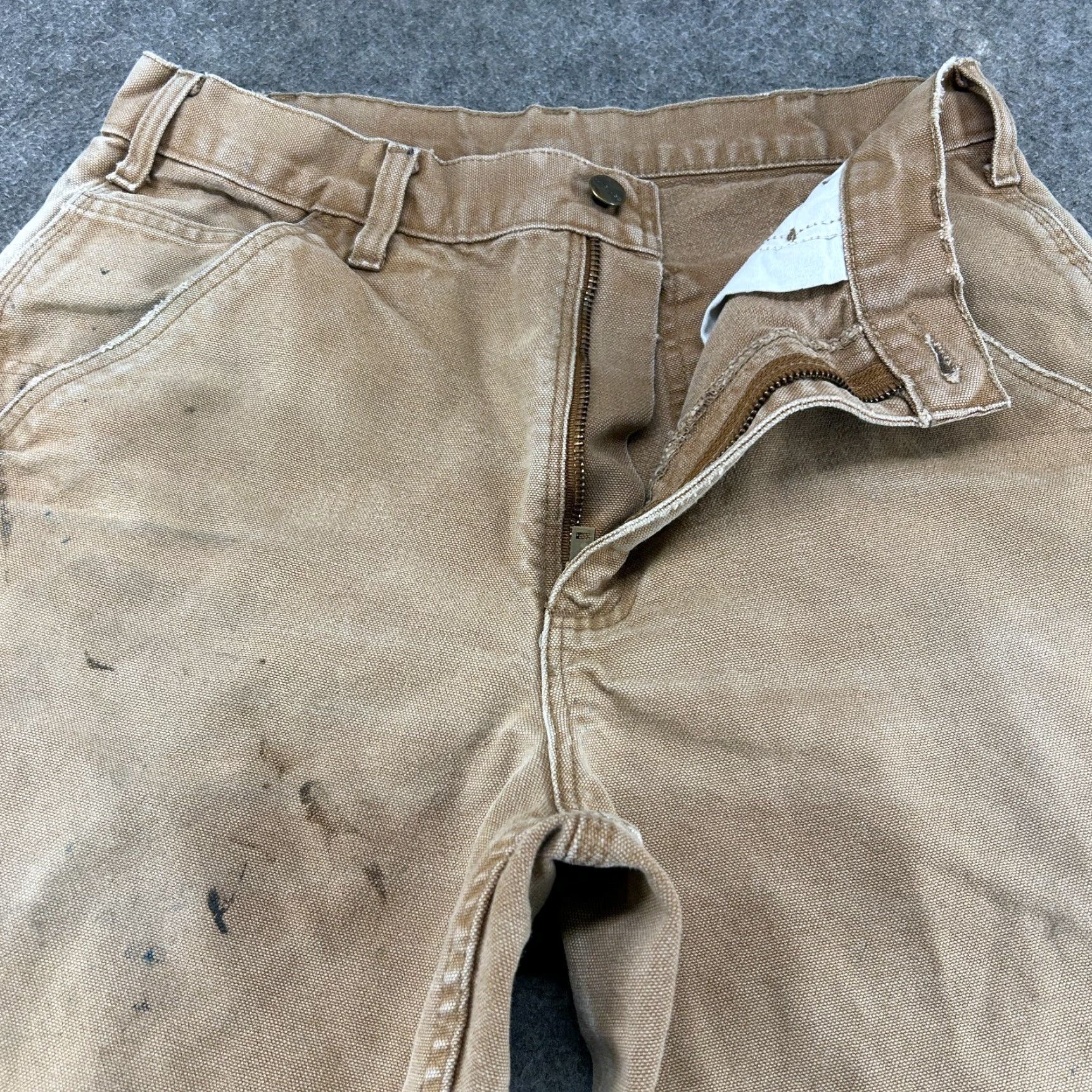 Carhartt VINTAGE Carhartt Pants Mens 32x30 Brown Tan Carpenter Canvas Sun Faded B11 BRN Size US 32 / EU 48 - 2 Thumbnail
