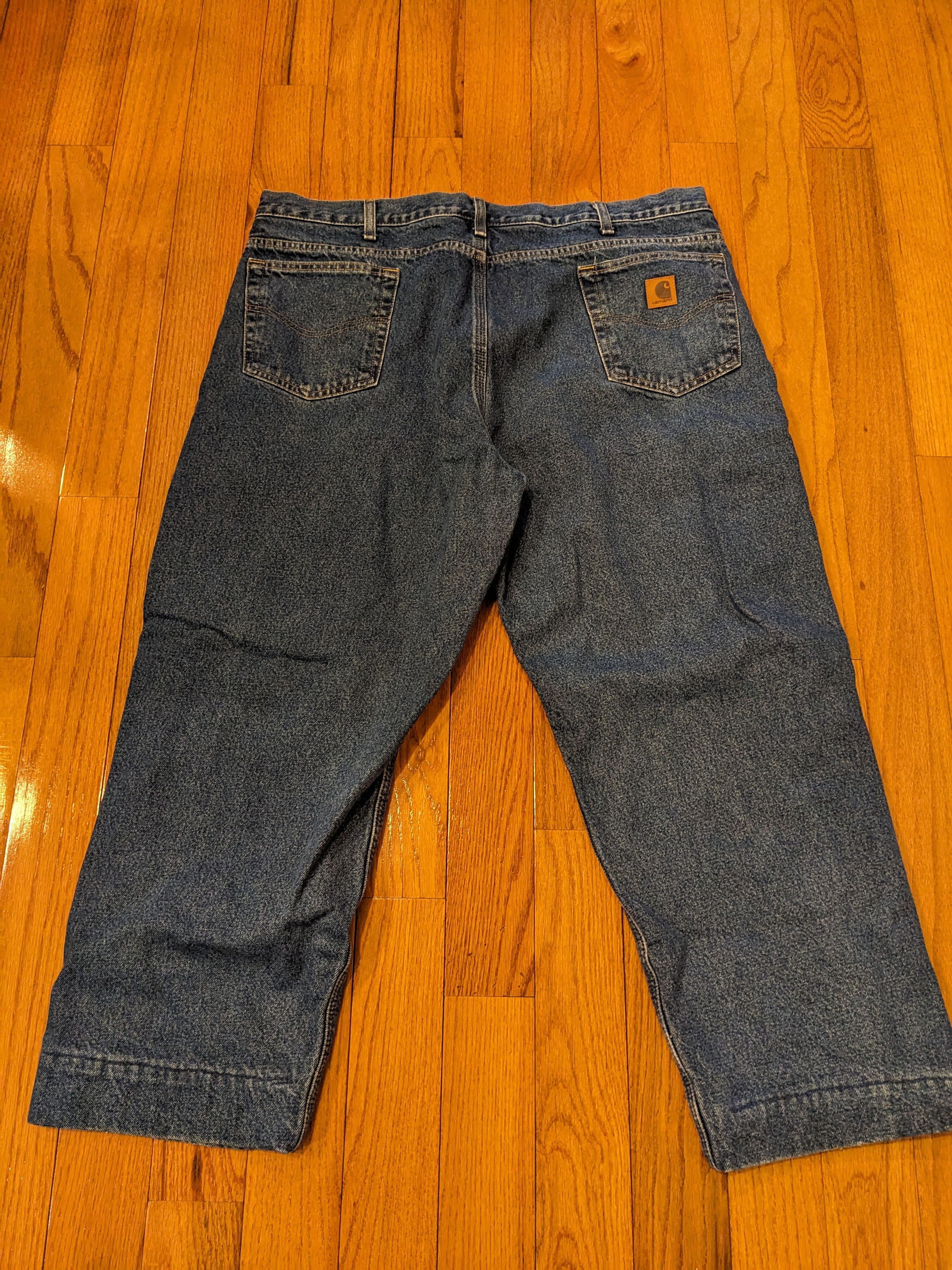Carhartt × Vintage Vintage Carhartt 42 x 30 Flannel Lined Relaxed Denim Jeans Size US 42 / EU 58 - 1 Thumbnail