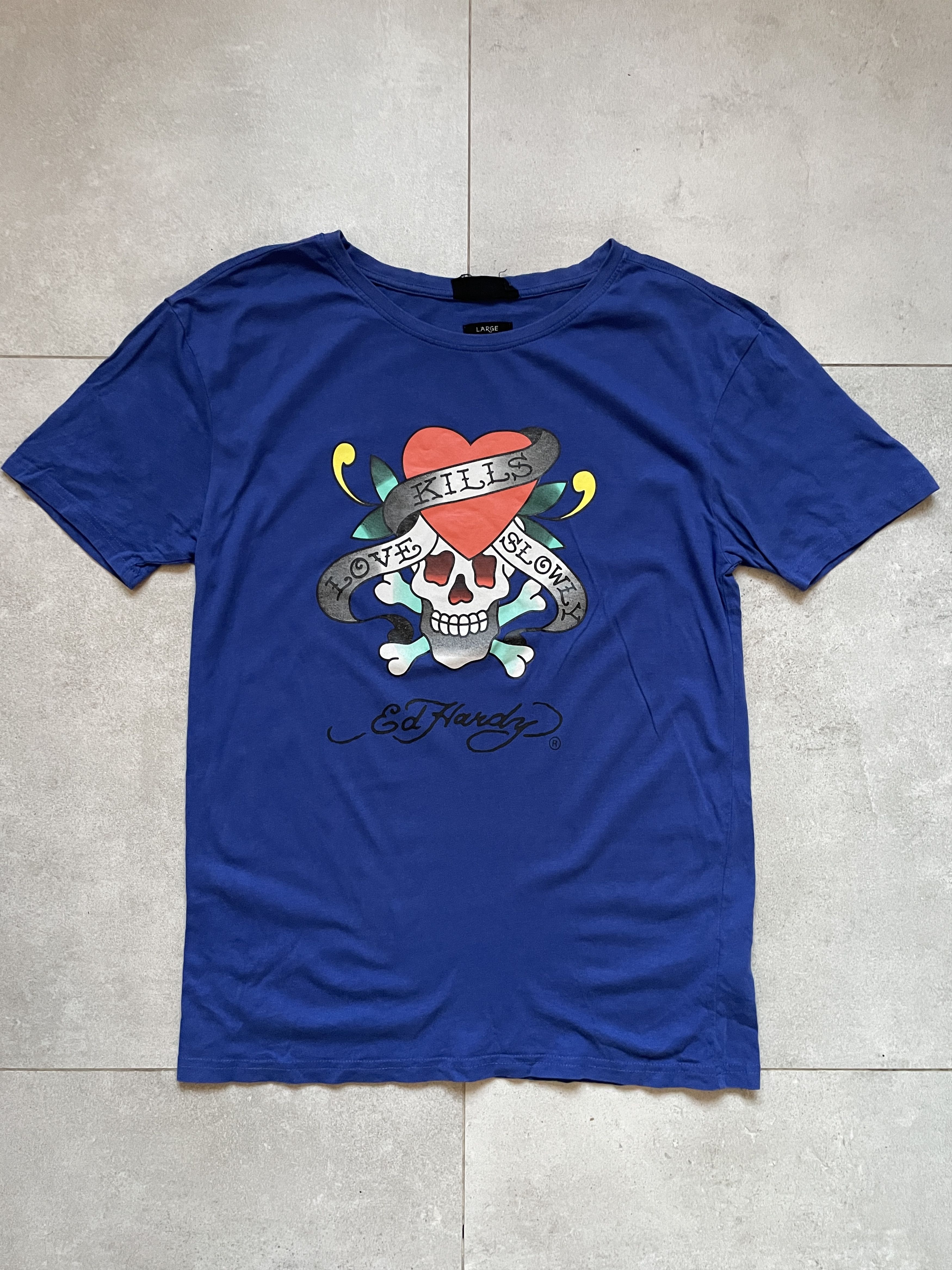 Ed Hardy ED HARDY Y2K BLUE CHRISTIAN AUDIGIER TEE Size US M / EU 48-50 / 2 - 1 Thumbnail