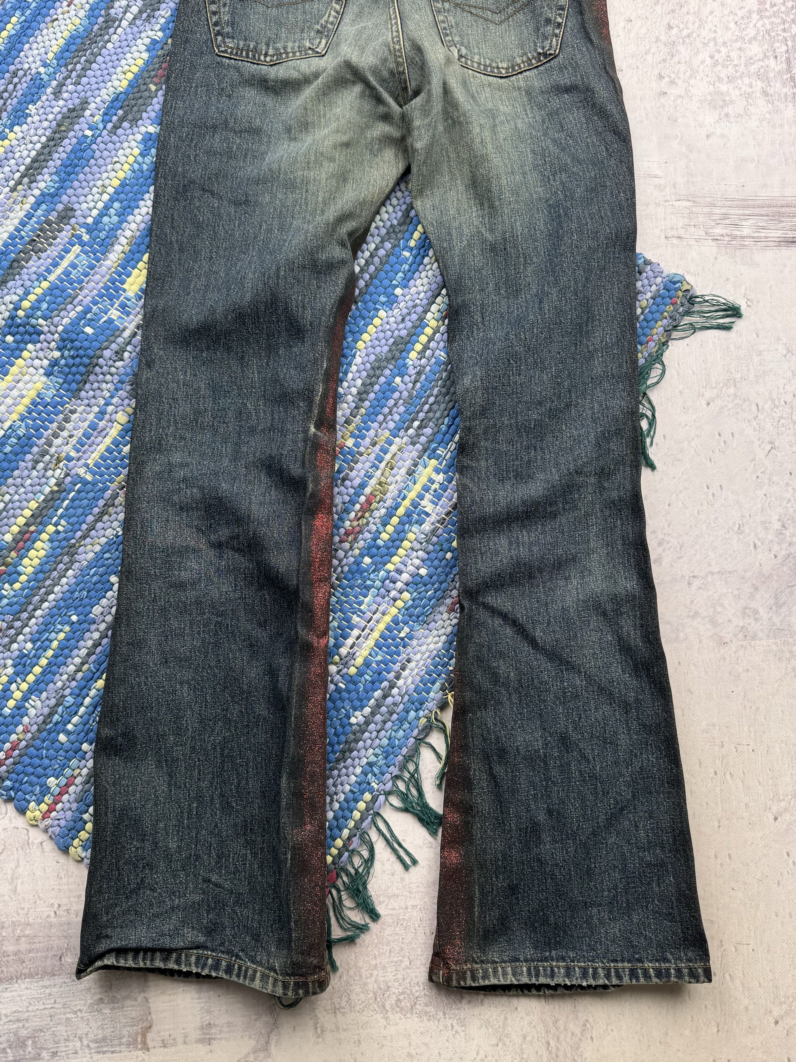 Vintage Vintage Faded Flared Jeans A224(551) Size 29" - 7 Thumbnail