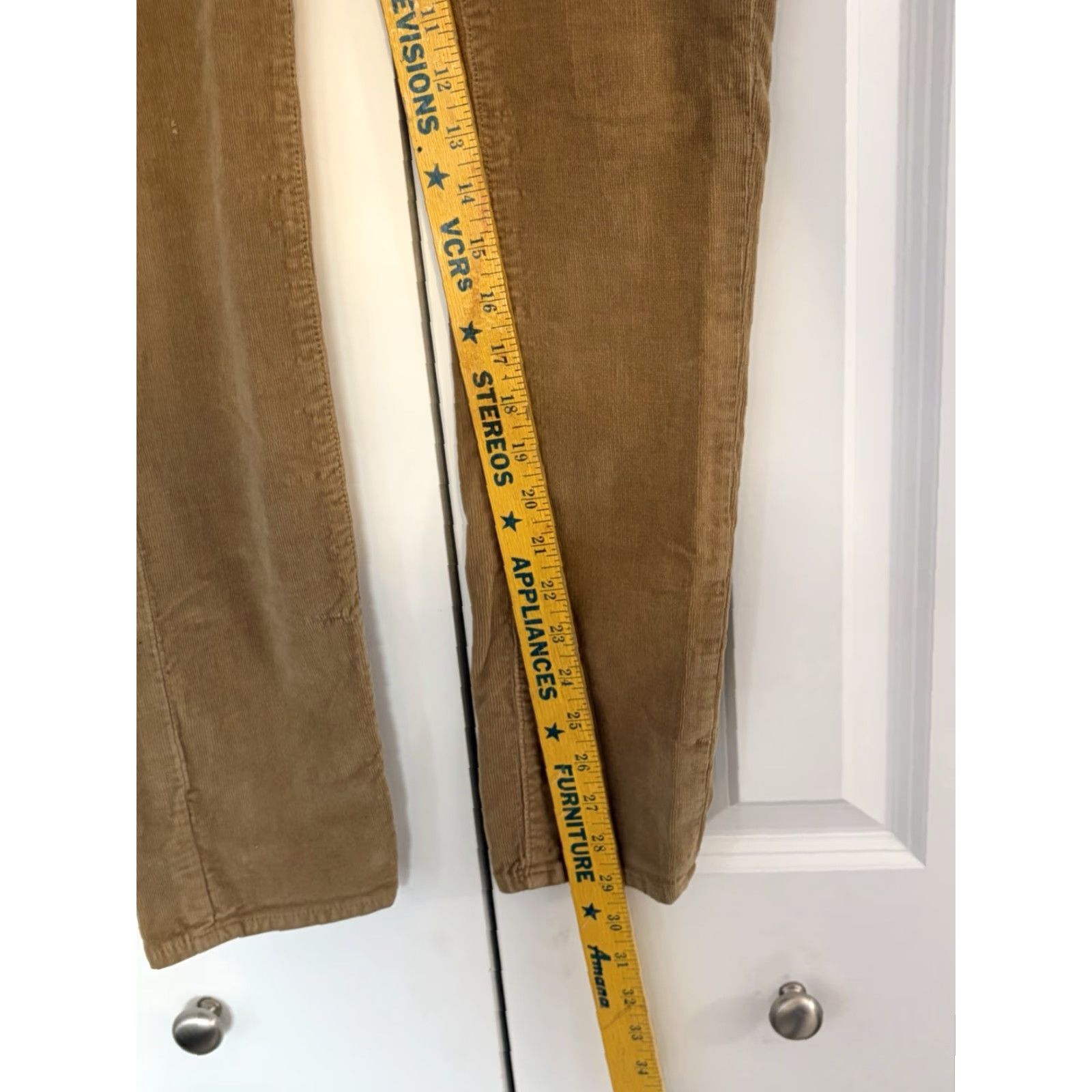 Lucky Brand Lucky Brand Women's Zeo Skinny Corduroy Jeans 5-Pocket Button Zip Green size 2/26 Regular Adult Womens Size ONE SIZE - 3 Thumbnail