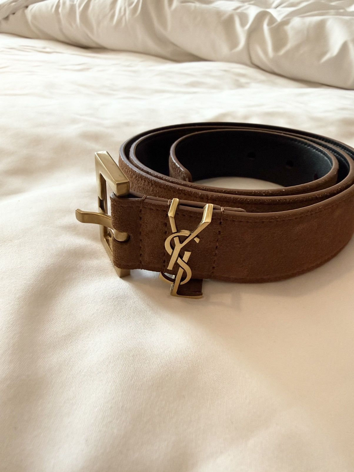 Saint Laurent Paris SAINT LAURENT CASSANDRE SUEDE BELT Size ONE SIZE - 3 Thumbnail