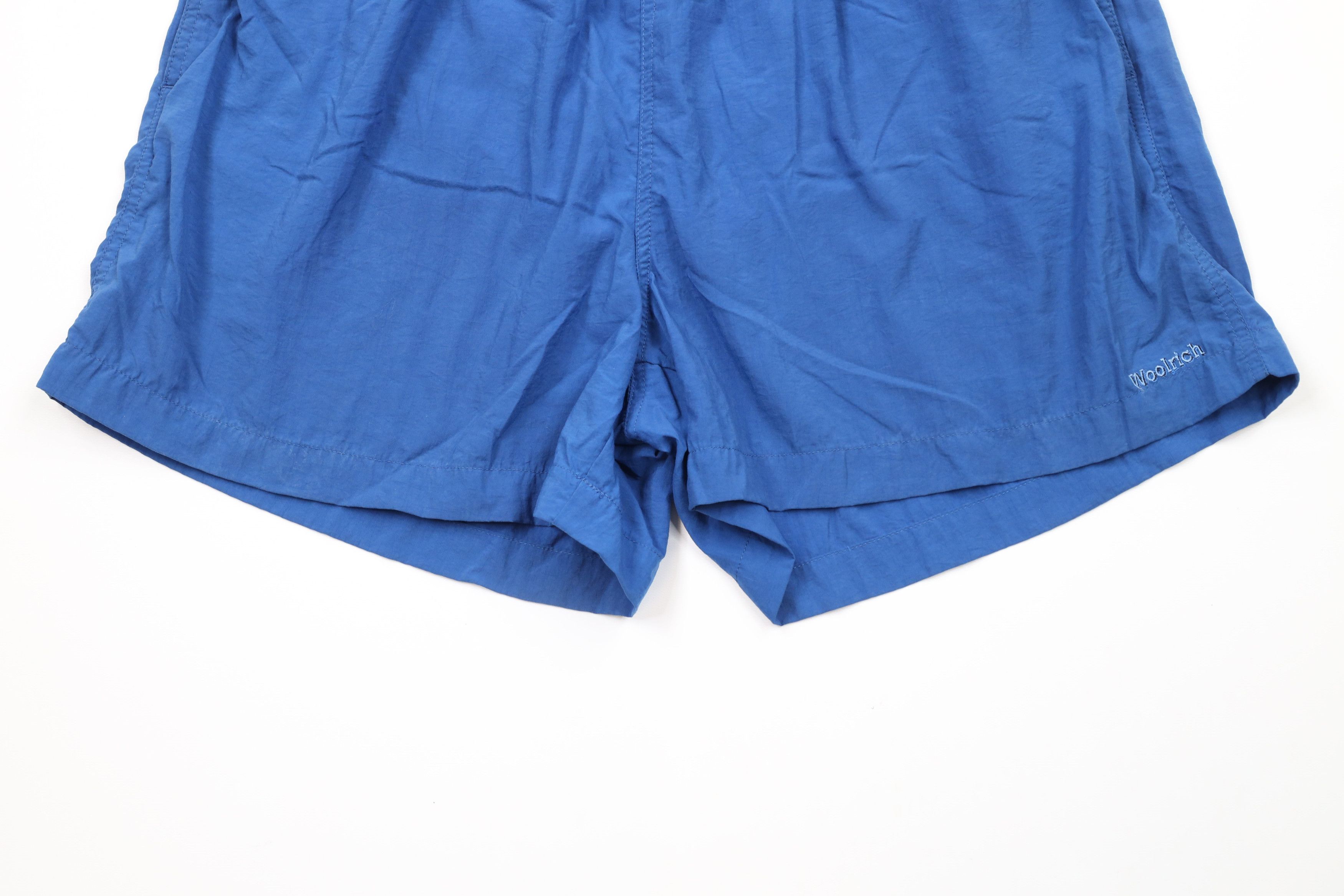 Vintage × Woolrich Woolen Mills Vintage 90s Woolrich Above Knee Lined Shorts Baggies Blue Size US 34 / EU 50 - 4 Thumbnail
