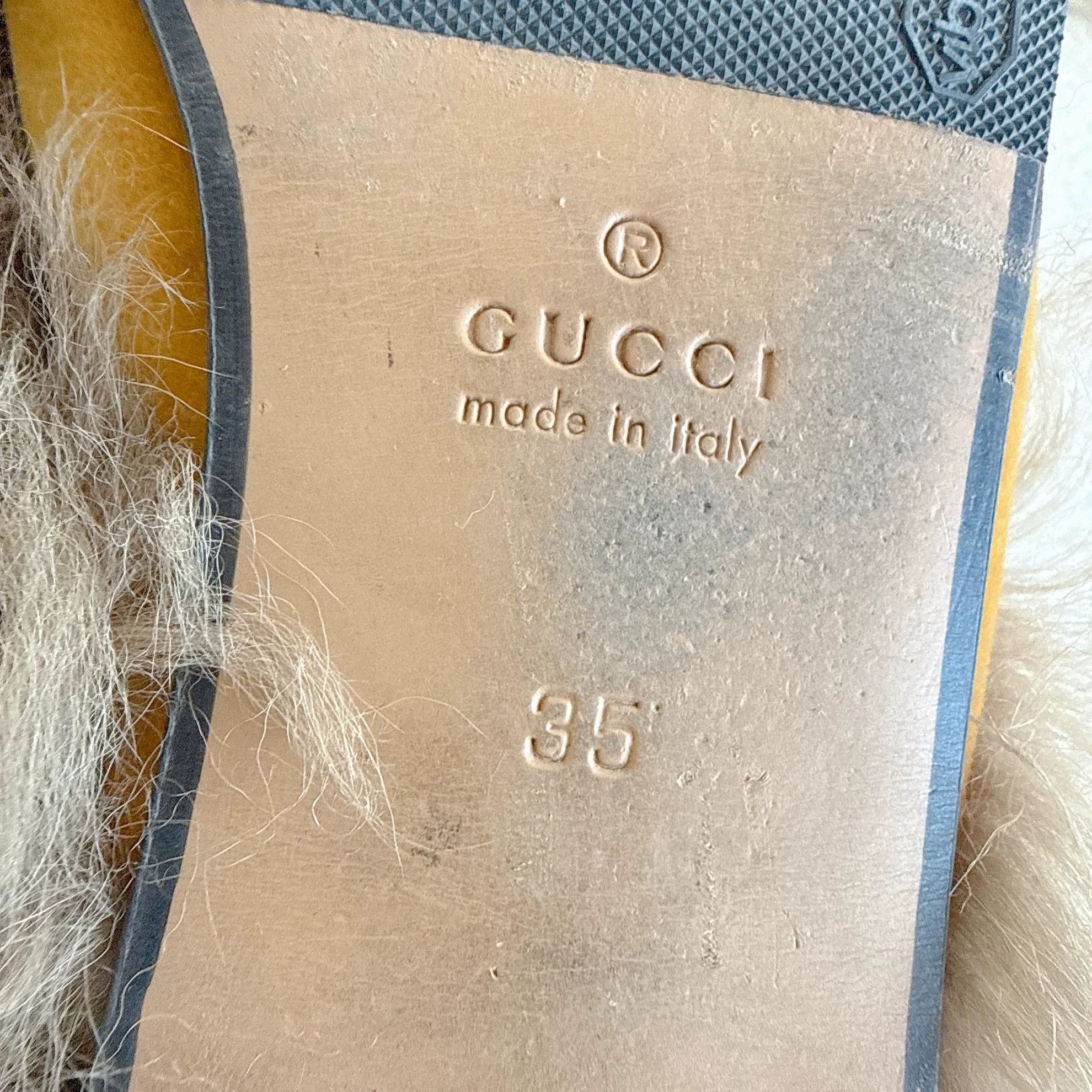 Gucci Gucci Horsebit Fur Slippers EU 35 6964 Size US 4.5 / IT 34.5 - 9 Thumbnail