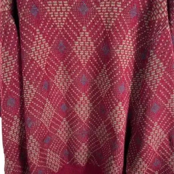 Designer × Pendleton × Vintage Vintage Pendleton Red Geometric Pattern Virgin Wool Sweater Size XL / US 12-14 / IT 48-50 - 3 Thumbnail