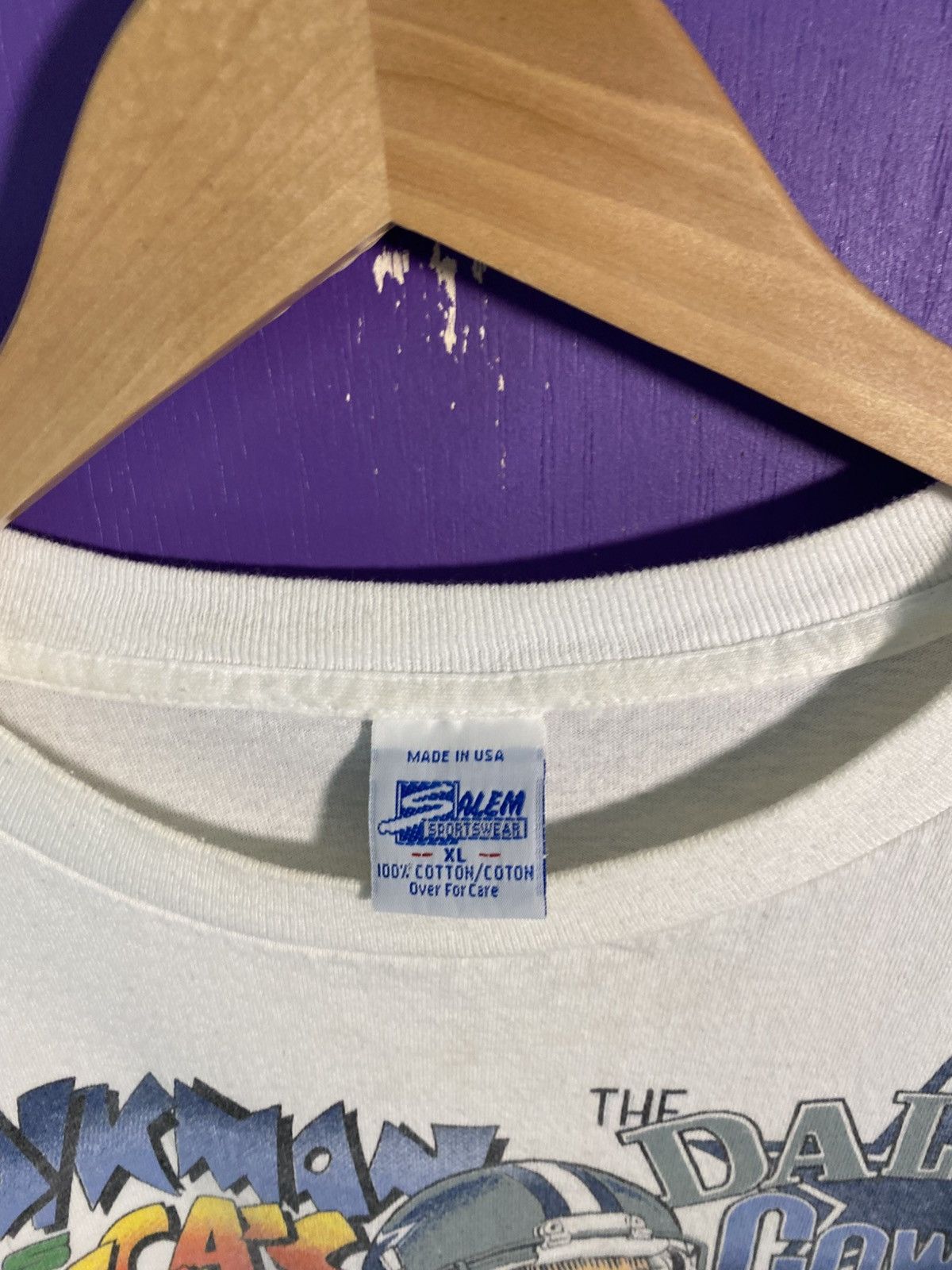 Salem Sportswear Vintage 90s Salem Dallas cowboys comic t-shirt Size US XL / EU 56 / 4 - 4 Thumbnail