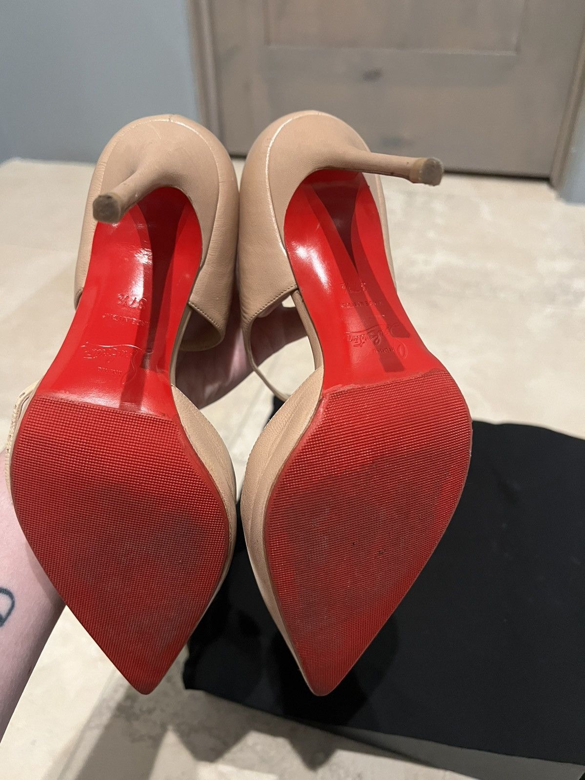 Christian Louboutin Red bottom heels beige Size US 7.5 / IT 37.5 - 7 Thumbnail