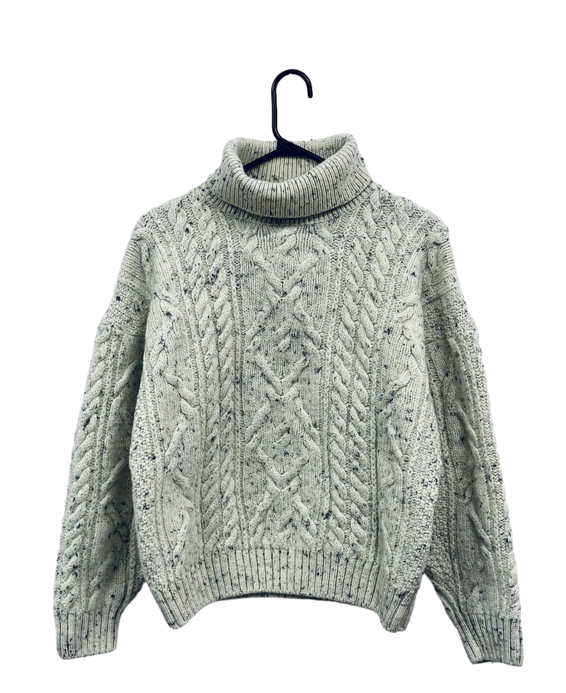 image of Cashmere Wool x Outdoor Life Sherlock Holmes Women's Beige New Wool Knitted Sweater (Size Large)