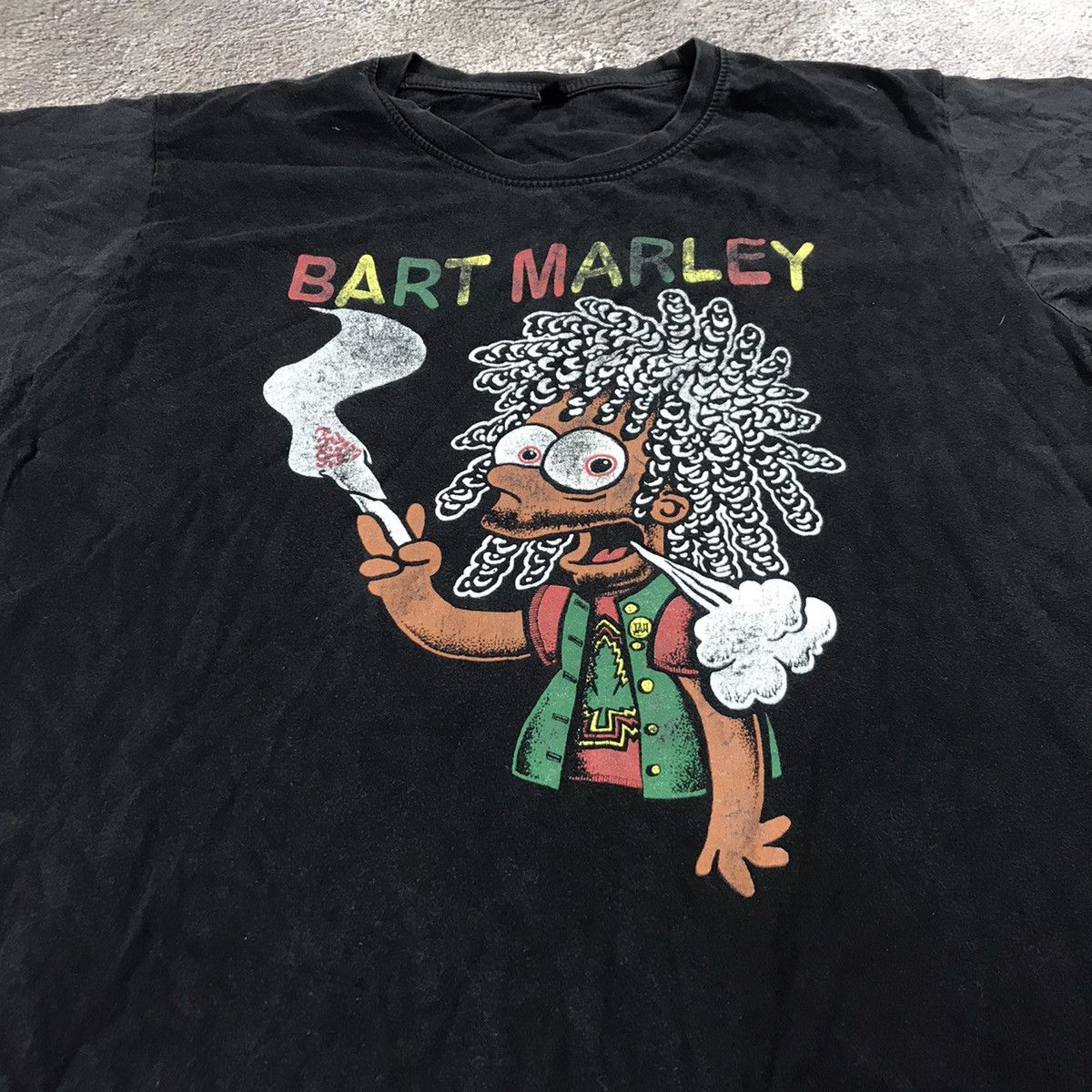 Vintage Vintage Y2K Bart Marley Graphic Tee Streetwear Skate Slim M Size US M / EU 48-50 / 2 - 2 Thumbnail