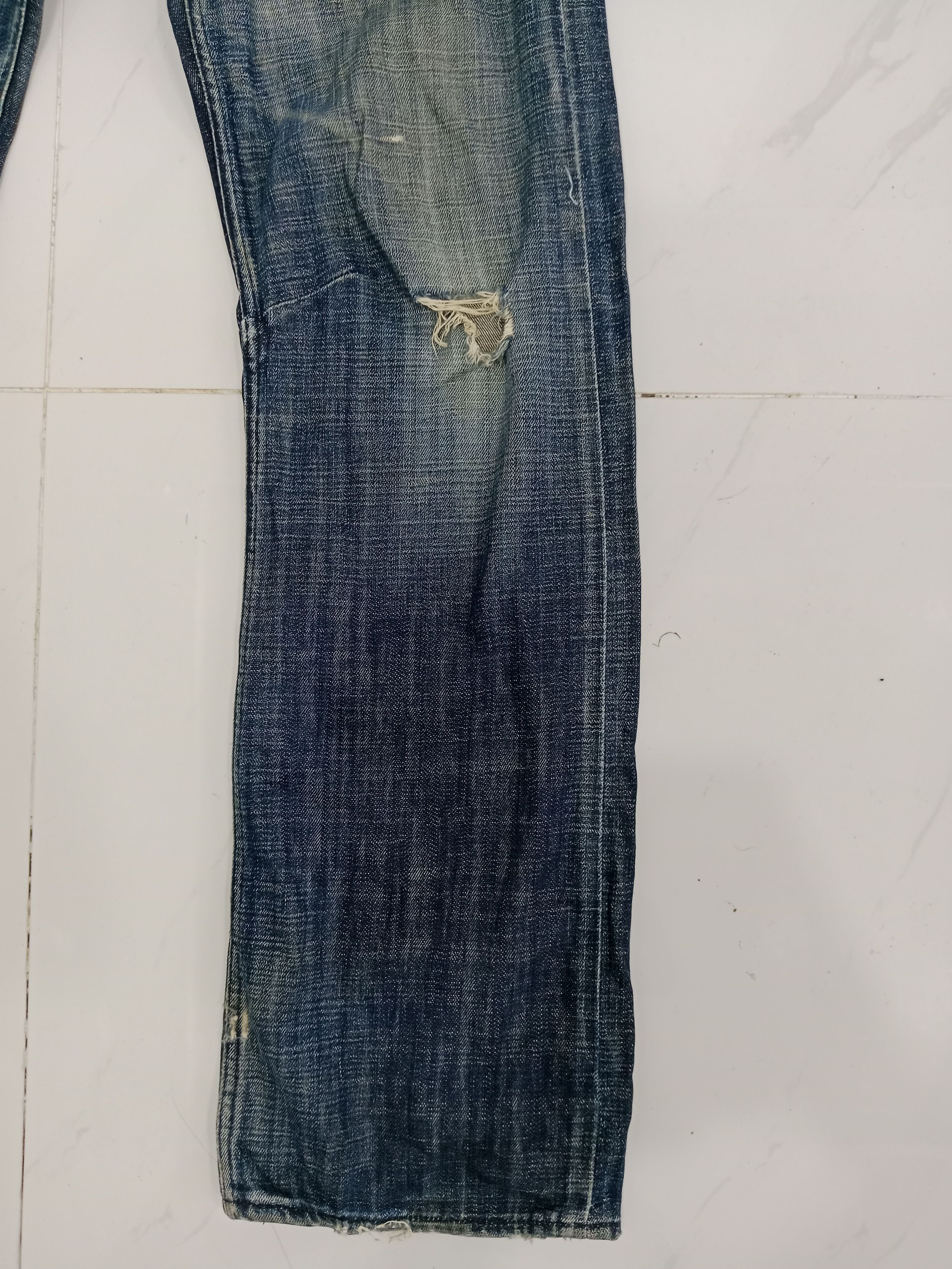 Energie ENERGIE Distressed Jean's Blue Denim Fly Button Size US 33 - 7 Thumbnail