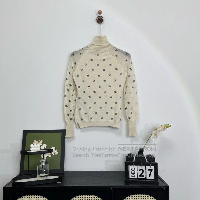 Fendi Fendi Monogrammed Wool Knit High-neck Sweater Size XS / US 0-2 / IT 36-38 - 3 Thumbnail