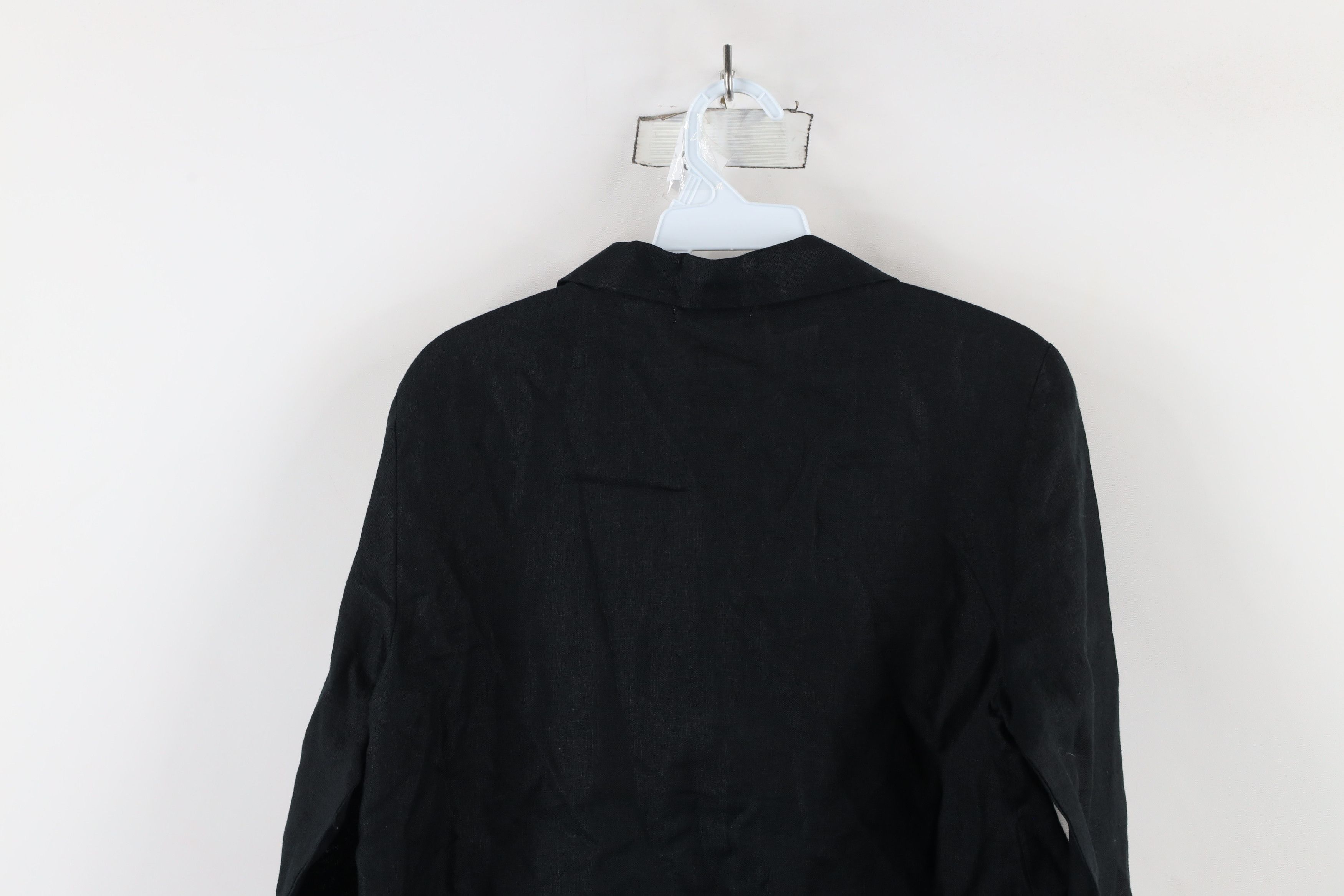 Vintage Edward Distressed Irish Linen Looped Collar Button Shirt Size S / US 4 / IT 40 - 13 Thumbnail