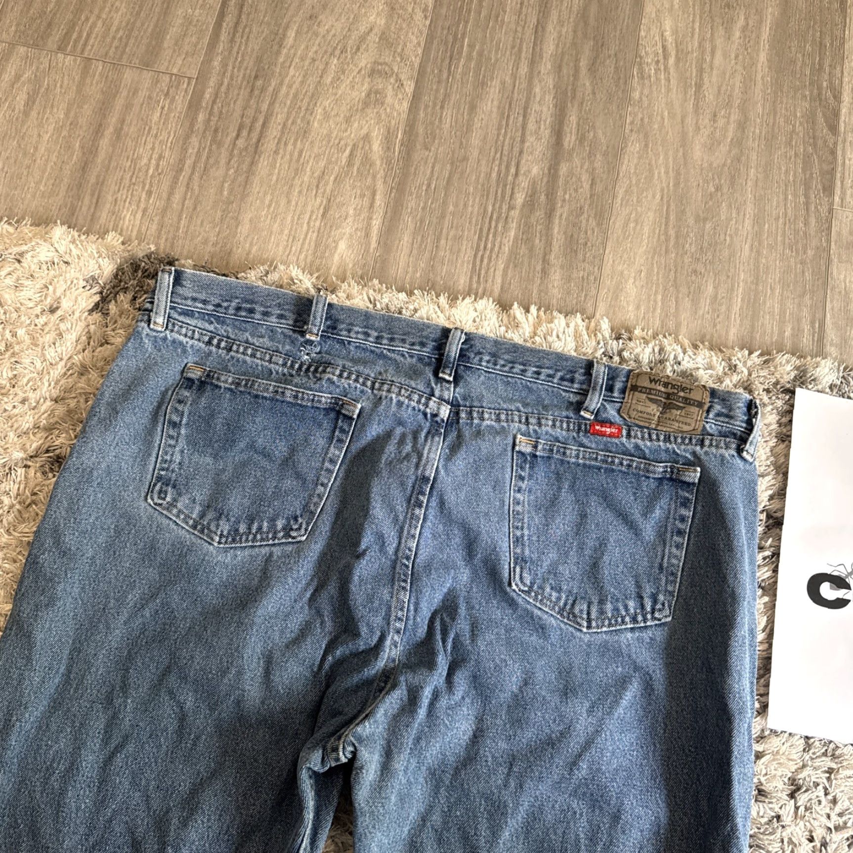 Wrangler VINTAGE Wrangler Jeans Blue Denim Straight Workwear Mens 46x30 00s Style Size US 30 / EU 46 - 4 Thumbnail