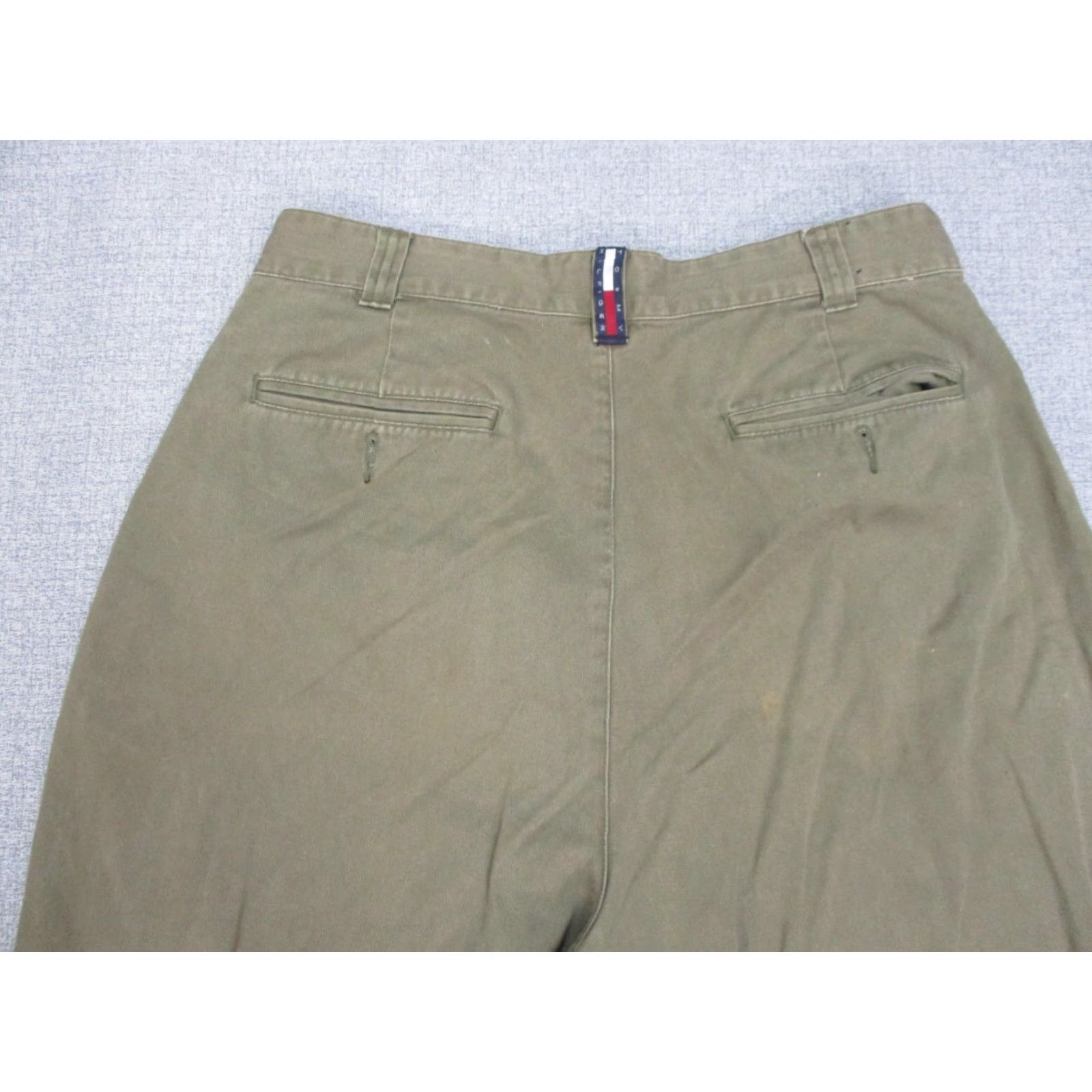 Tommy Hilfiger VINTAGE Tommy Hilfiger Pants Mens 34 Green Chino Relaxed Fit Straight Baggy Y2K Size US 34 / EU 50 - 4 Thumbnail