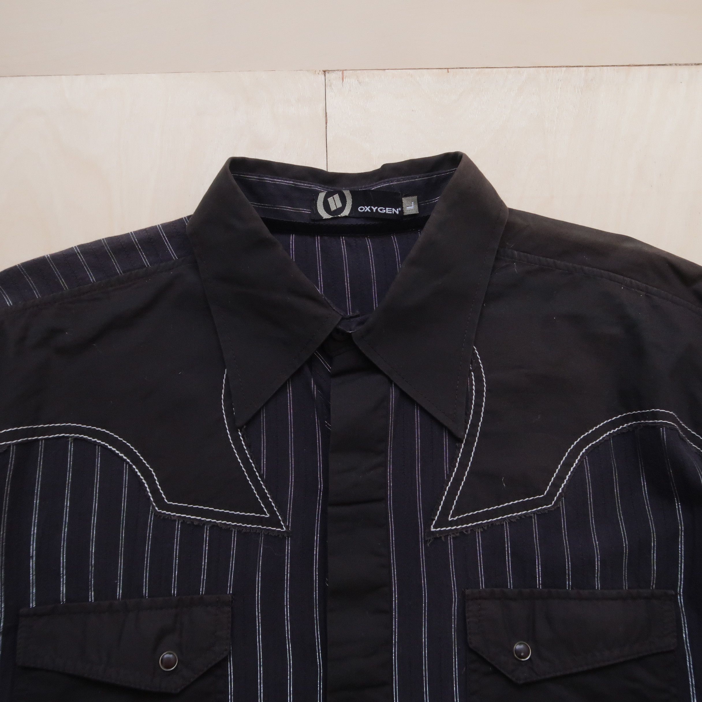 Hysteric Glamour 1990s Oxygen Patchwork Shirt Punk Style Size US L / EU 52-54 / 3 - 3 Thumbnail