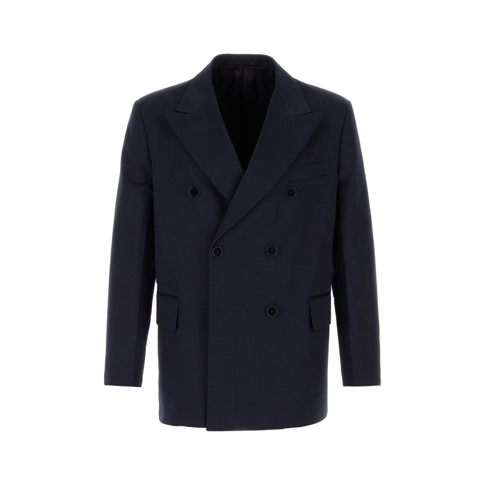 Prada PRADA Navy Blue Cotton Blazer New & Authentic (Men's size:L; Size US L / EU 52-54 / 3 - 1 Thumbnail