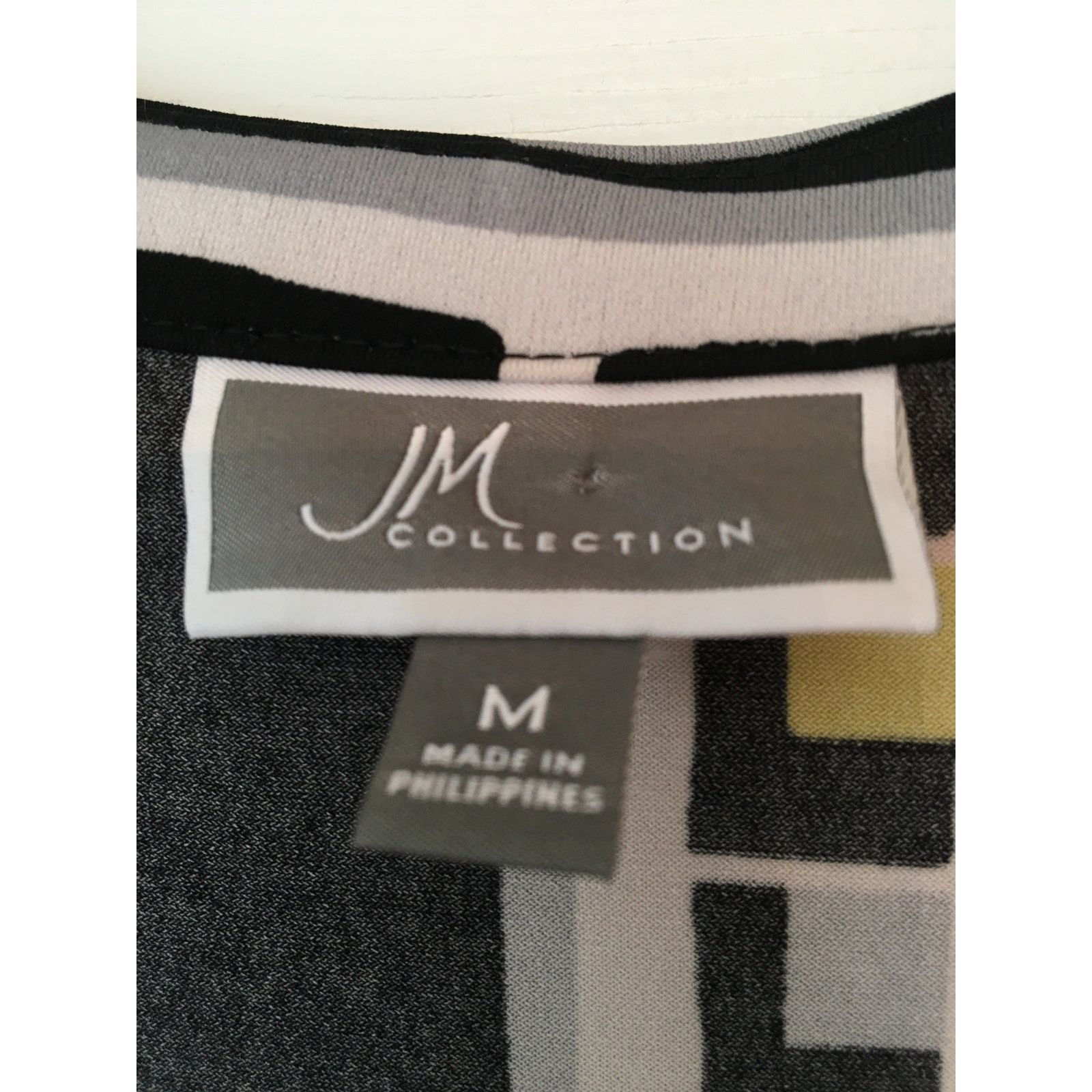 Other JM Collection Size Medium 3/4 Ruched Sleeves Black Yellow Size M / US 6-8 / IT 42-44 - 2 Thumbnail