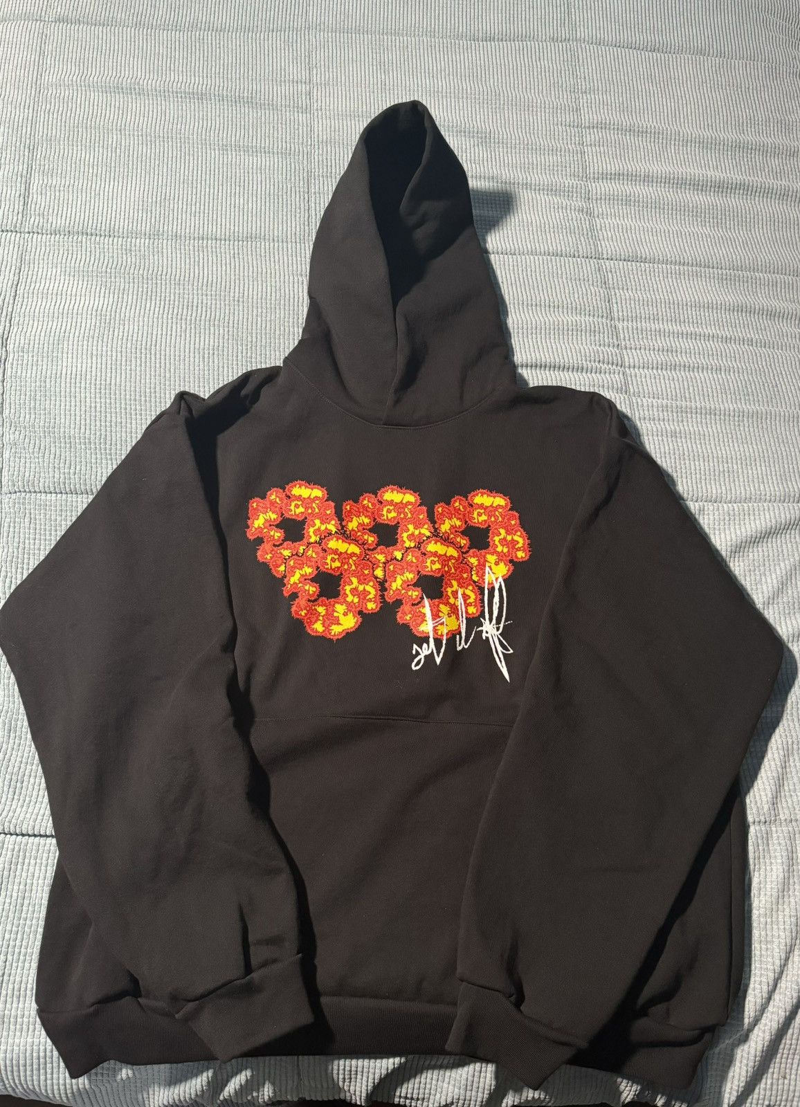 image of Denim Tears X Offset Hoodie in Black, Men's (Size 2XL)