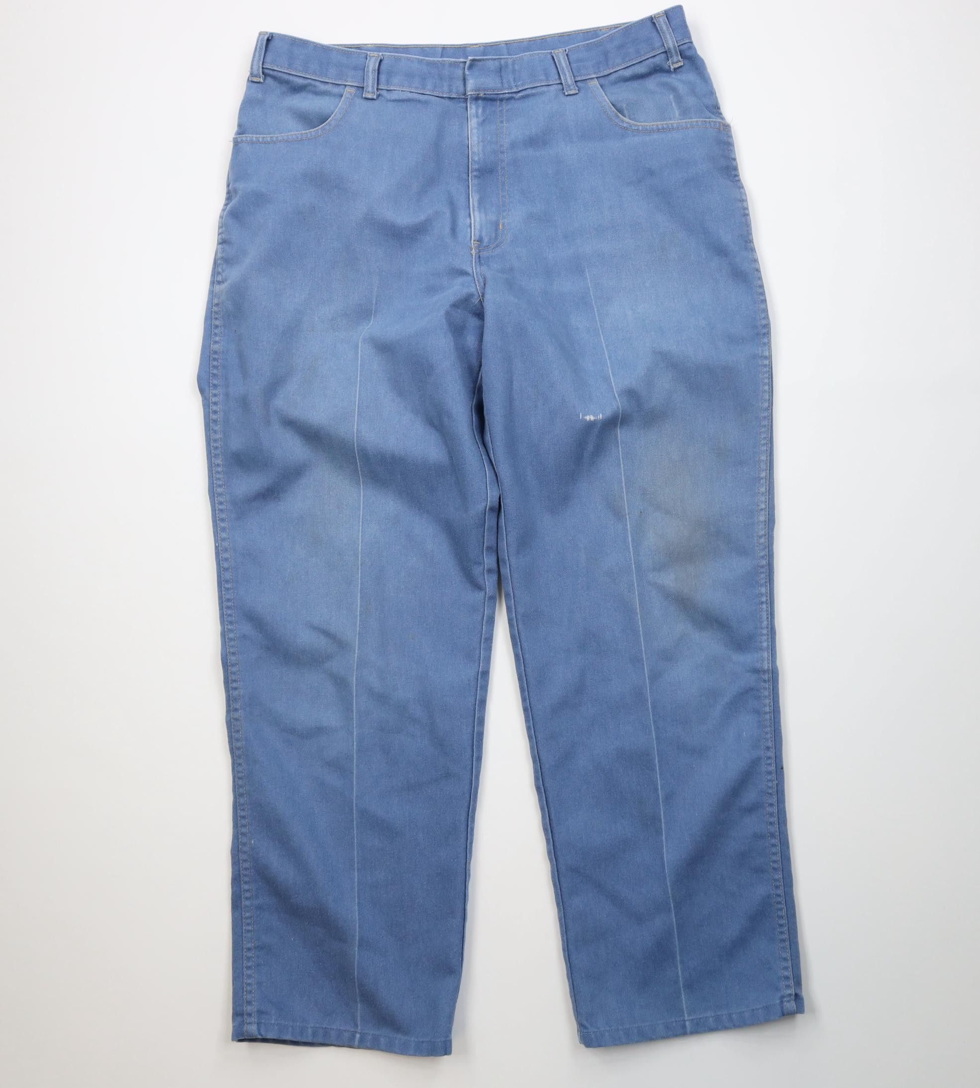 Vintage Vintage 90s Streetwear Flared Wide Leg Denim Jeans Blue Size US 38 / EU 54 - 1 Thumbnail