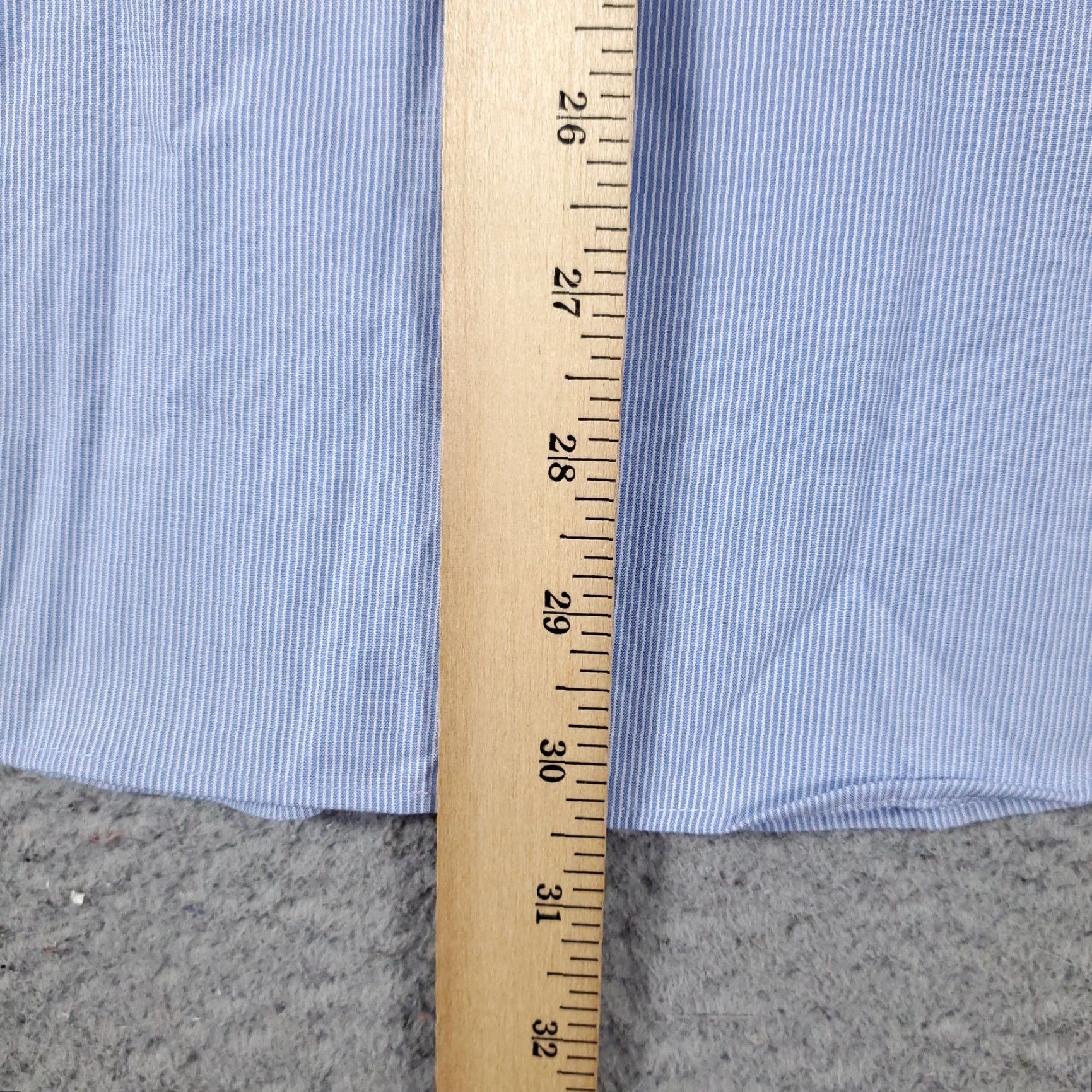 Tommy Hilfiger Tommy Hilfiger Shirt Mens 15.5 Blue Striped Dress Button Up Long Sleeve Size 40R - 4 Thumbnail