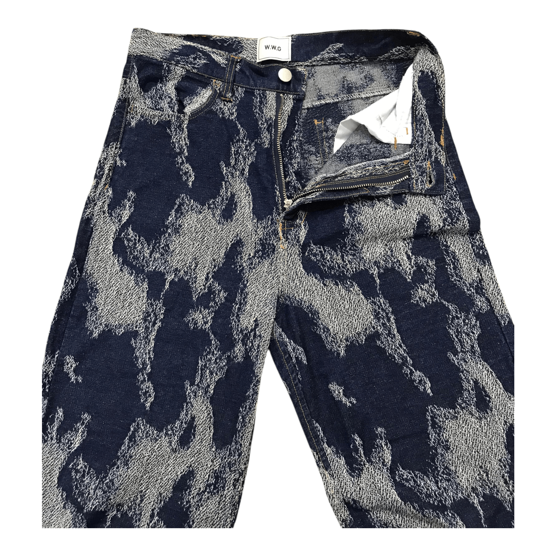 Hysteric Glamour × If Six Was Nine × Le Grande Bleu (L.G.B.) Flare W.W.G Blue Like sashiko Straight Cut Pant Size US 28 / EU 44 - 4 Thumbnail