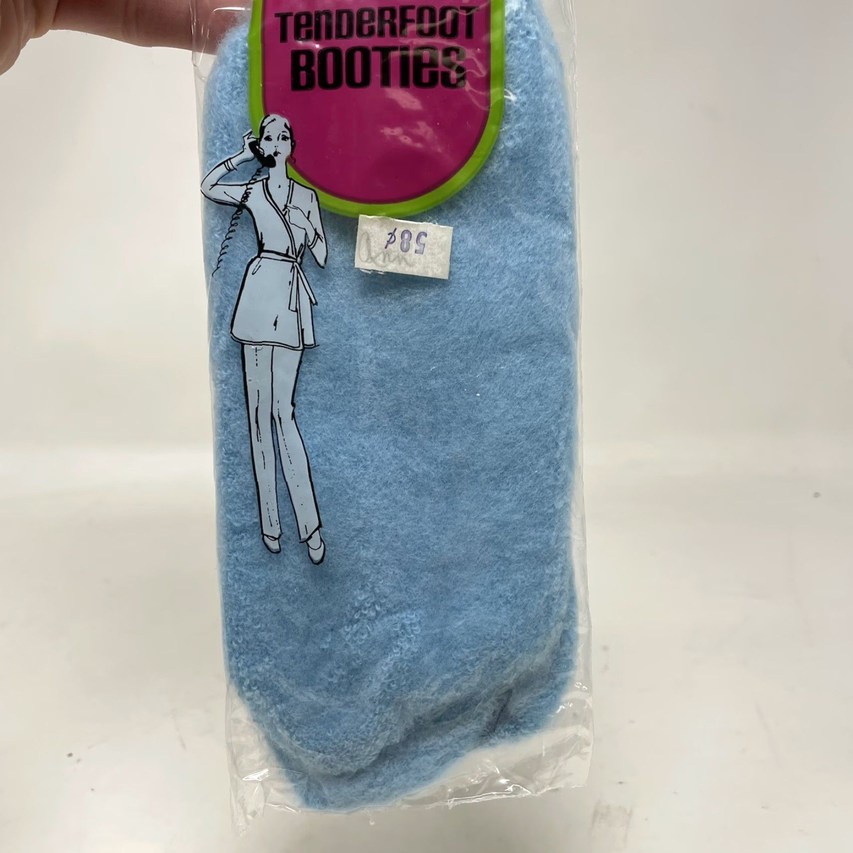 Vintage VTG Spring Crest Mod Go Go/GoGo Booties Socks Slippers Blue 9-11 60s 70s Acrylic Orlon Vintage Shoes? Size ONE SIZE - 3 Thumbnail